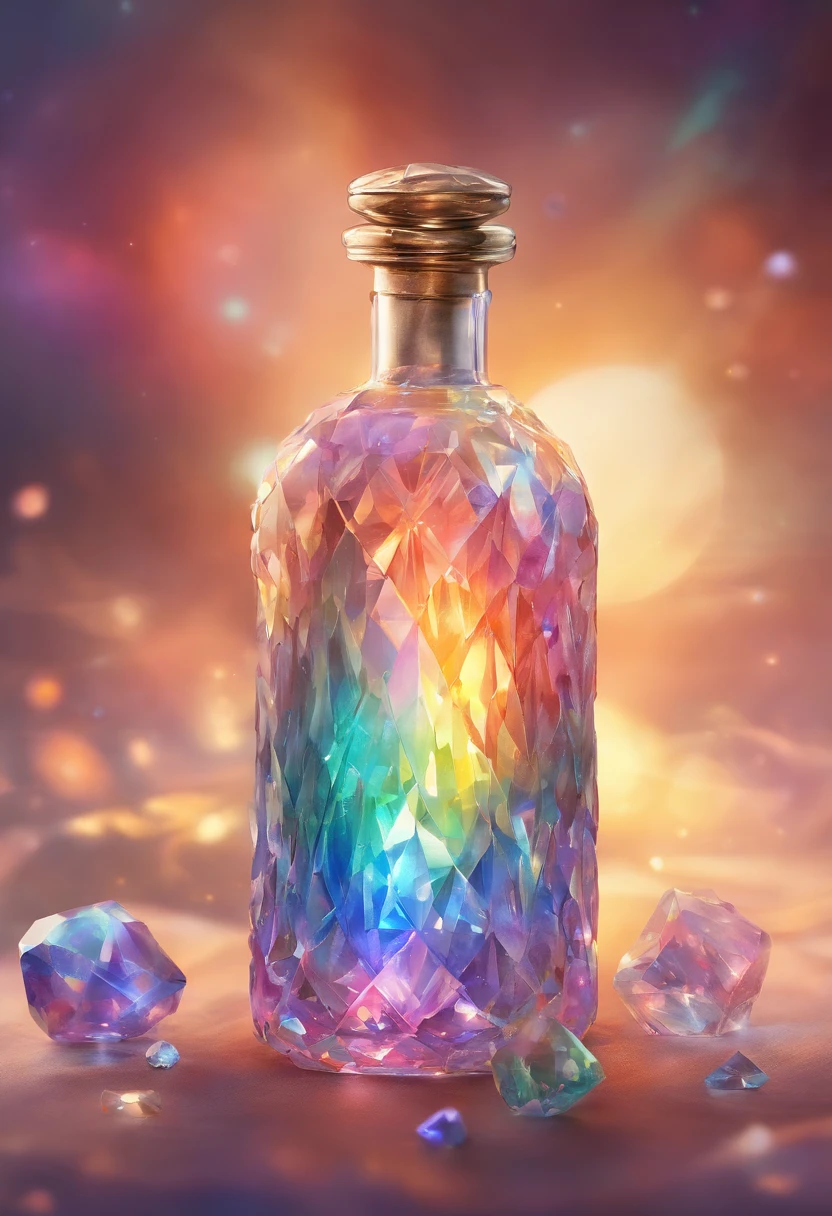 Rainbow iridescent swarovski bottle