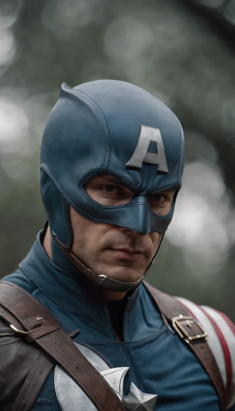 mortal kombat Captain America character concept super strong, muscular, ABS, 35mm lens, photography, ultra details, HDR, UHD, 8K