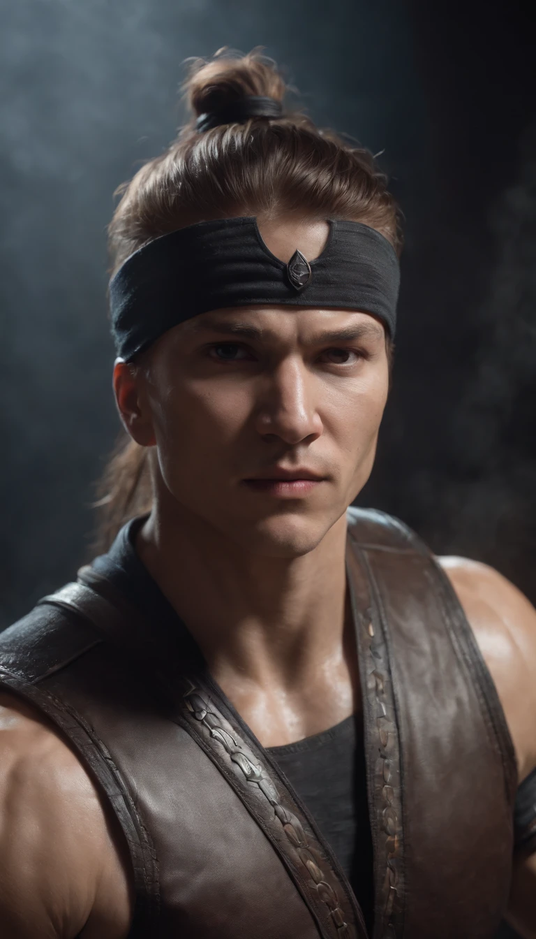 mortal kombat Hawkeye character concept super strong, muscular, ABS, 35mm lens, photography, ultra details, HDR, UHD, 8K