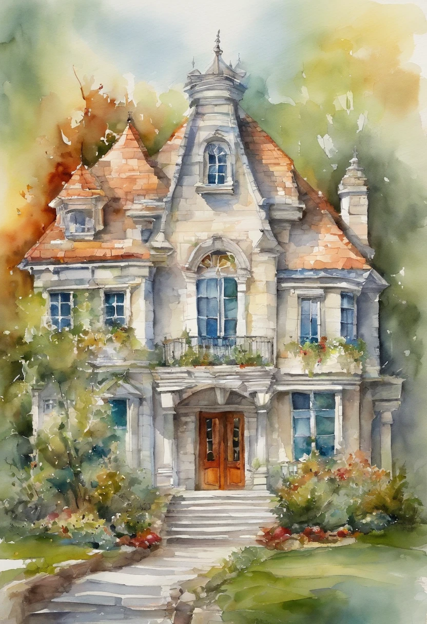 A clear quartz mansion