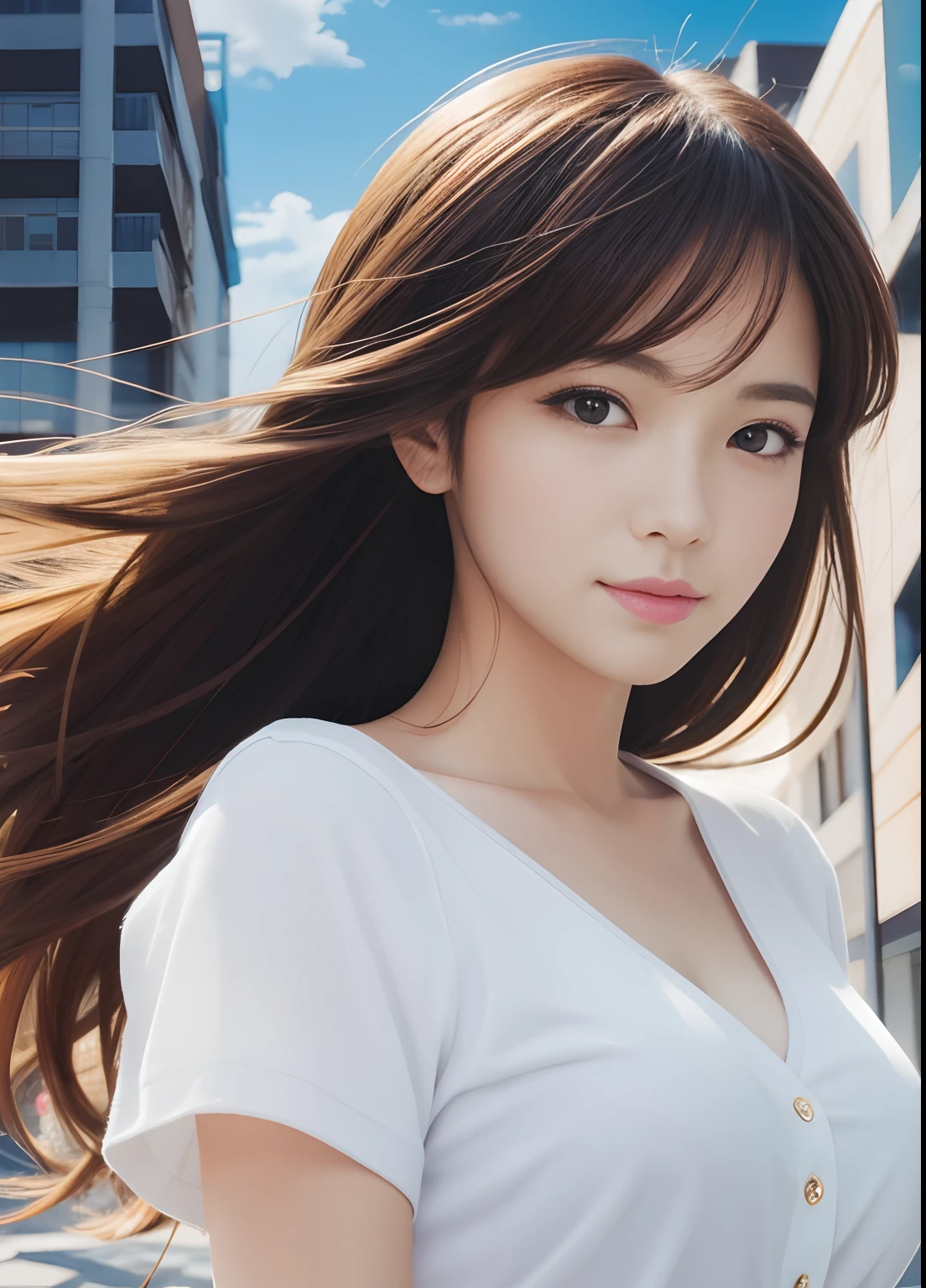 (best-quality:0.8),
(best-quality:0.8), perfect anime illustration, extreme closeup portrait of a pretty woman walking through the city