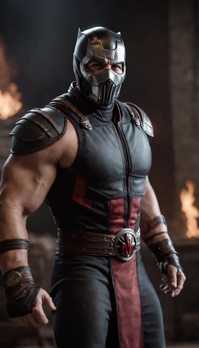 mortal kombat Ant-Man character concept super strong, muscular, ABS, 35mm lens, photography, ultra details, HDR, UHD, 8K