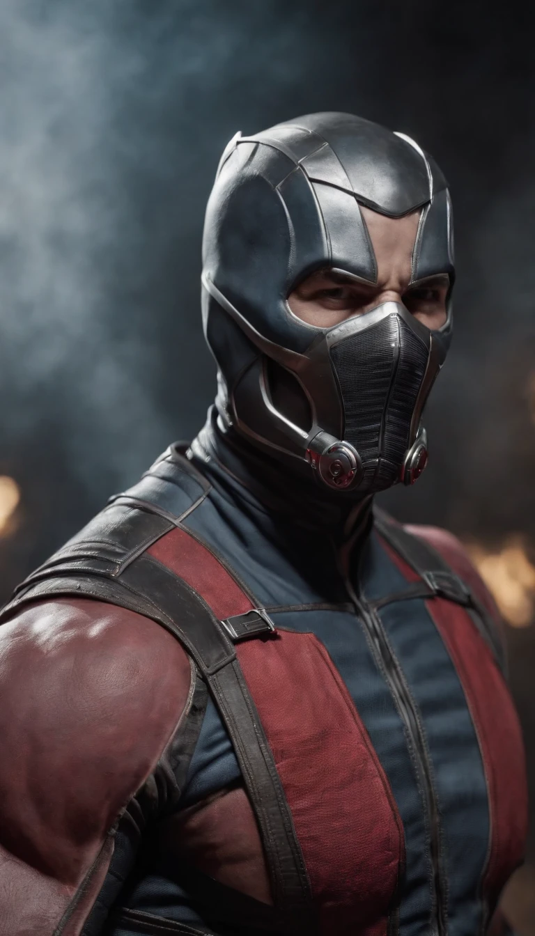 mortal kombat Ant-Man character concept super strong, muscular, ABS, 35mm lens, photography, ultra details, HDR, UHD, 8K