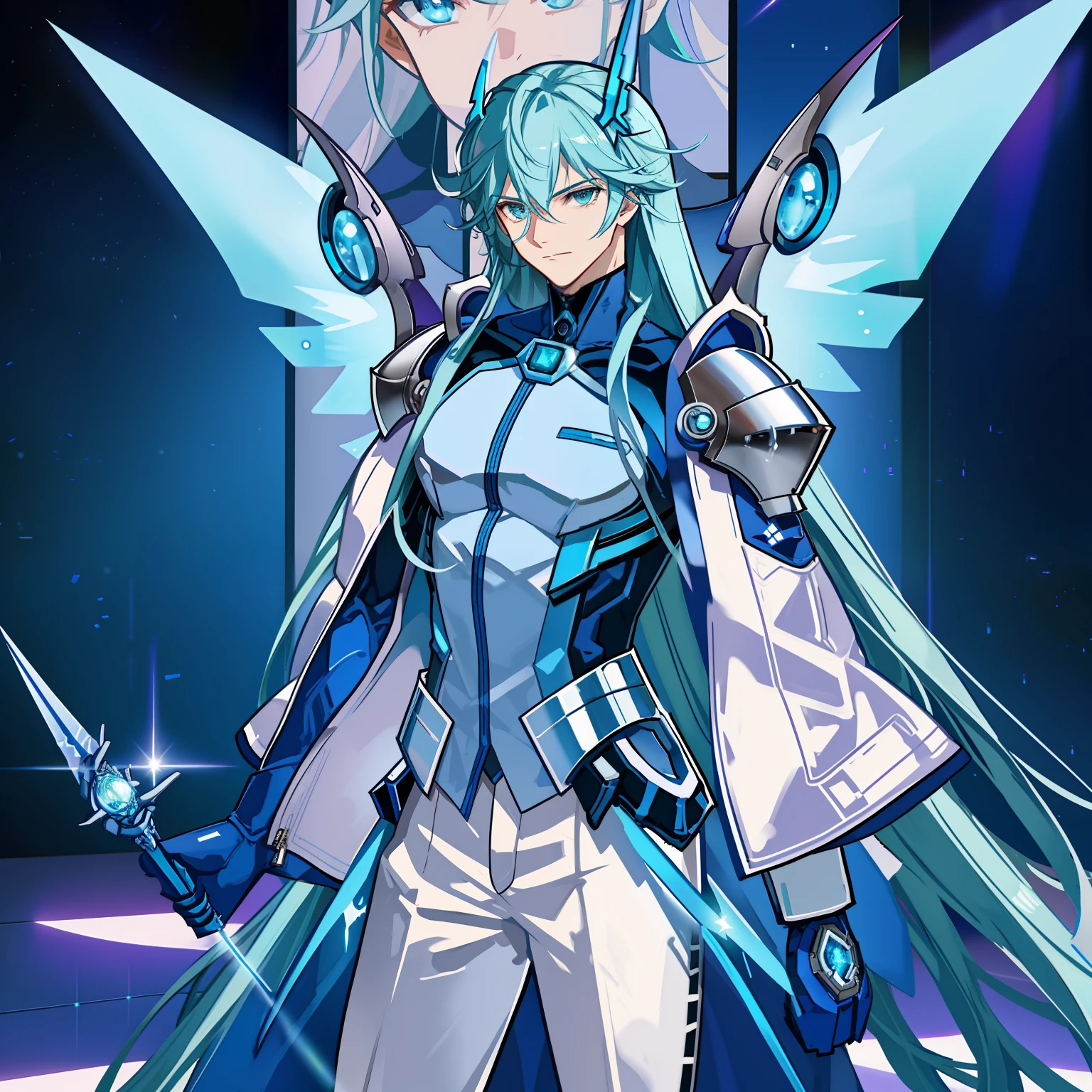 a blue robot man with fairy wings, huge pecs, gray face, standing next to a futuristic luxury car, amazing design, poster design, creative, cartoon - style image of a sexy man dressed as a fairy, extremely detailed artgerm,l, 2. 5 d cgi anime fantasy artwork, fanart best artstation, 8k high quality detailed art, ! dream artgerm, beautiful cyborg angel ma., as a mystical valkyrie, artgerm julie bell beeple, art of silverfox