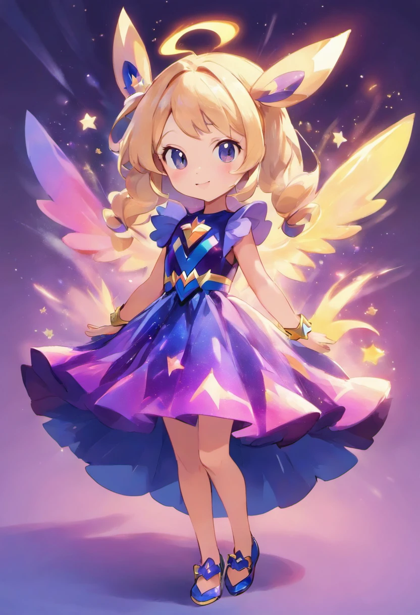 A  daughter wearing a twilight shine dress