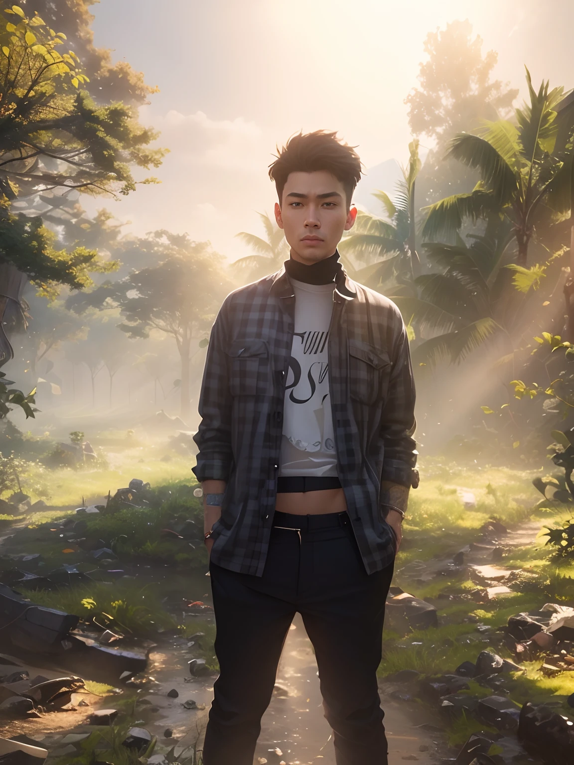 Change background.change pant. hir style change.8k