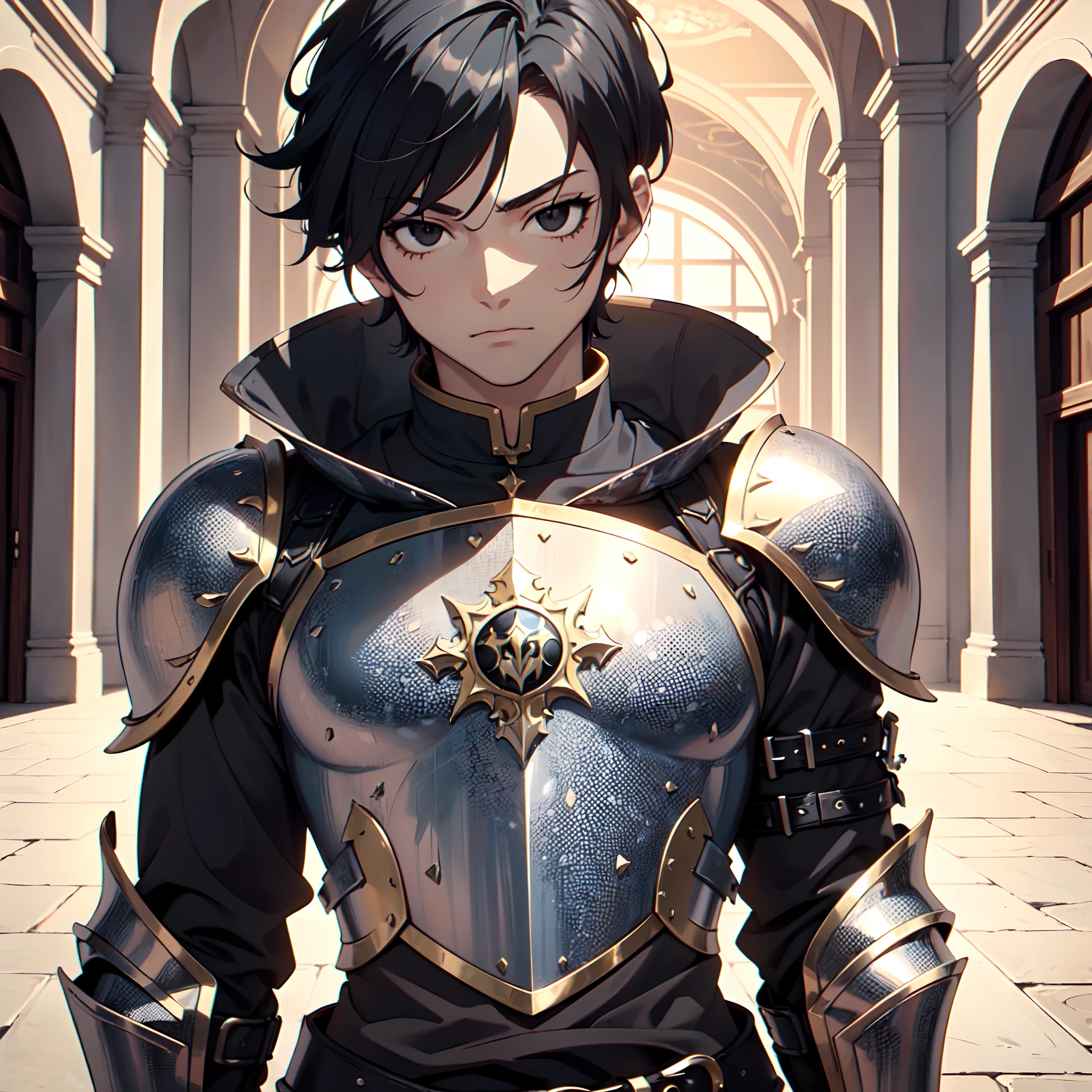 128K Ultra High Definition,
128K Ultra High Quality,
128K Ultra High Resolution,
Best Definition,
Best Quality,
Best Resolution,
Perfectly Detailed,
Perfectly Designed,
Extremely Detailed,
Extremely Designed,
Hyper Detailed,
Hyper Definition,
Hyper Quality,
Hyper Resolution,
Masterpiece,
(((Anime))),
Body Shot,
(((Boy))),
Handsome,
Muscular Body,
(((Black Short Hair))),
(((Black Eyes))),
(((Hyper Detailed & Perfectly Designed Armor Plates))),
(((Hyper Detailed & Perfectly Designed Baron Armor))),
(((Inside Of Medieval Royal Palace Background Scenery))),