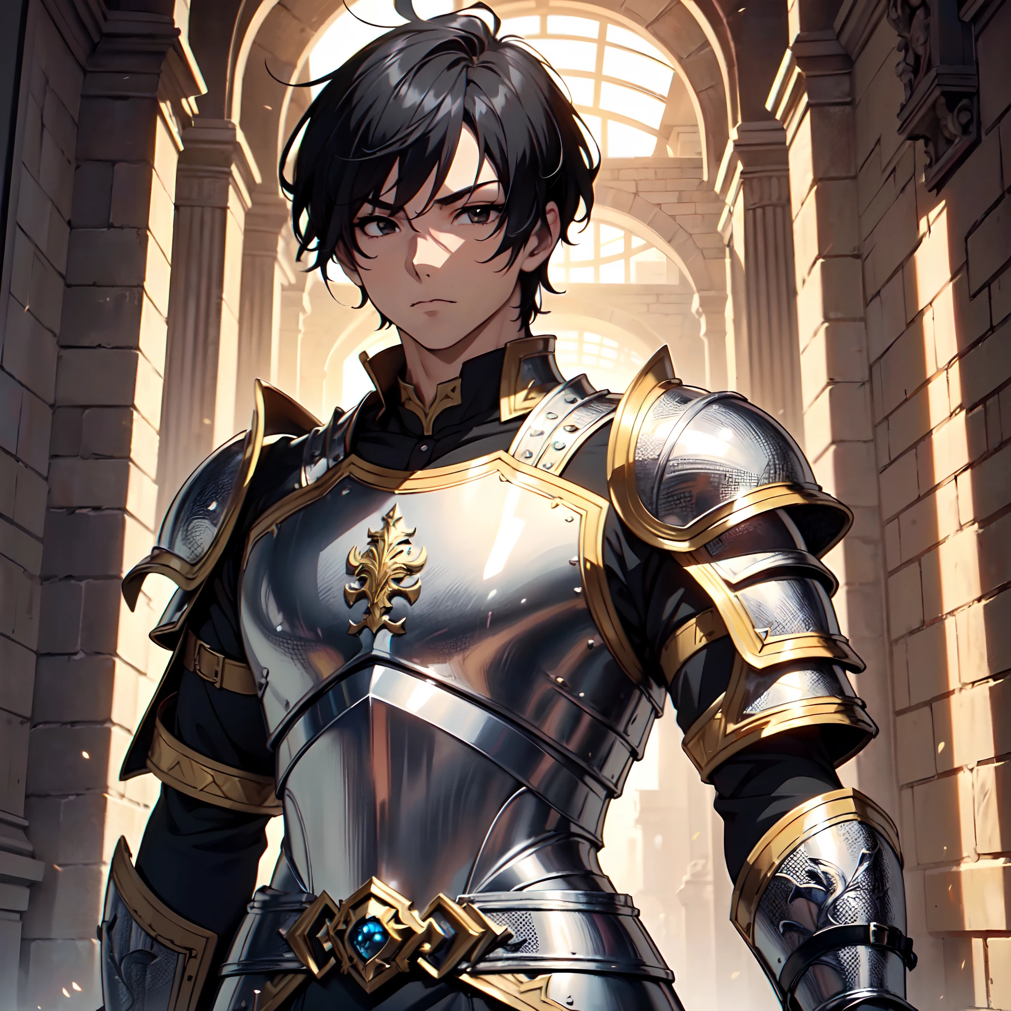 128K Ultra High Definition,
128K Ultra High Quality,
128K Ultra High Resolution,
Best Definition,
Best Quality,
Best Resolution,
Perfectly Detailed,
Perfectly Designed,
Extremely Detailed,
Extremely Designed,
Hyper Detailed,
Hyper Definition,
Hyper Quality,
Hyper Resolution,
Masterpiece,
(((Anime))),
Body Shot,
(((Boy))),
Handsome,
Muscular Body,
(((Black Short Hair))),
(((Black Eyes))),
(((Hyper Detailed & Perfectly Designed Armor Plates))),
(((Hyper Detailed & Perfectly Designed Baron Armor))),
(((Inside Of Medieval Royal Palace Background Scenery))),