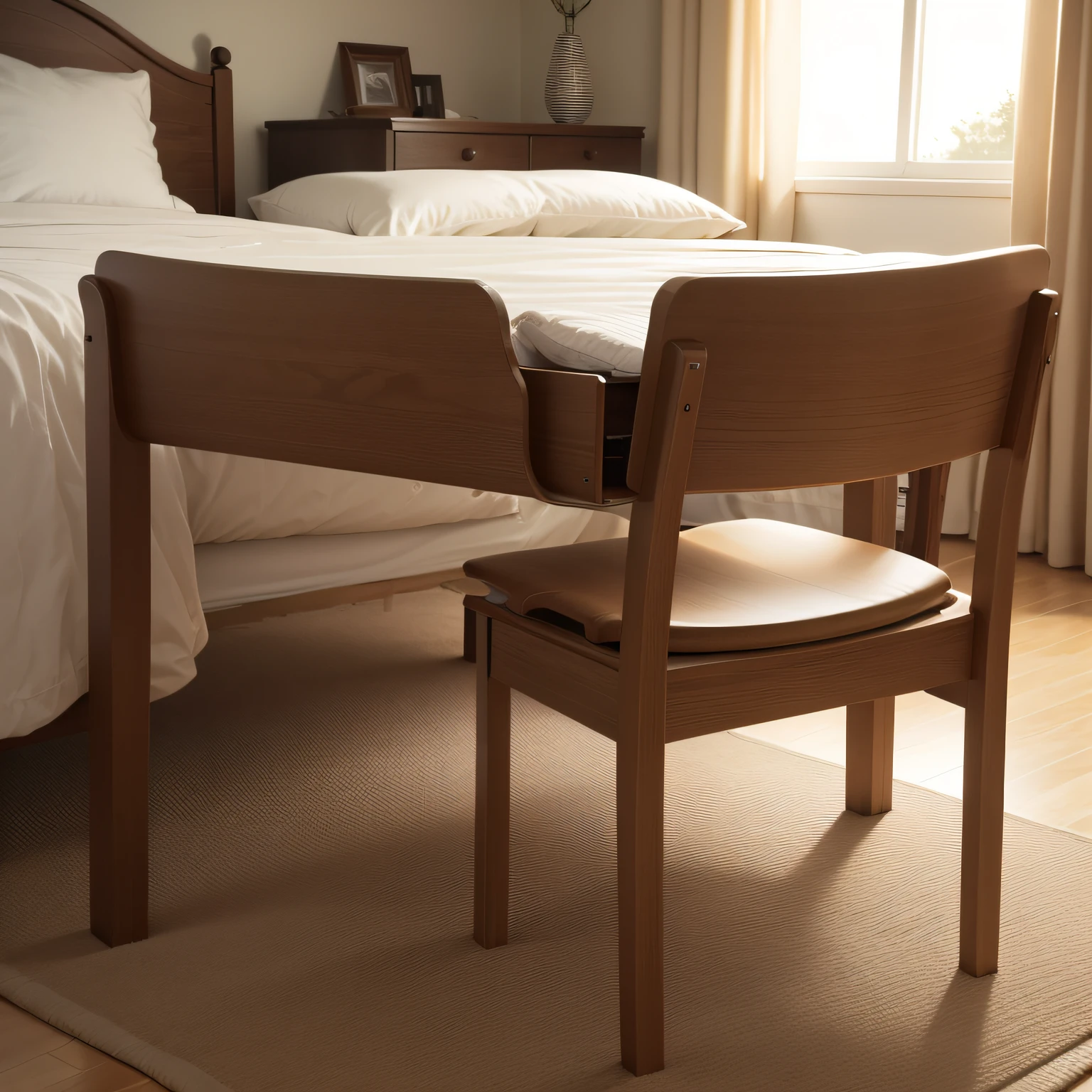 chairs at the foot of the bed with ADDING BACK SUPPORT BARS