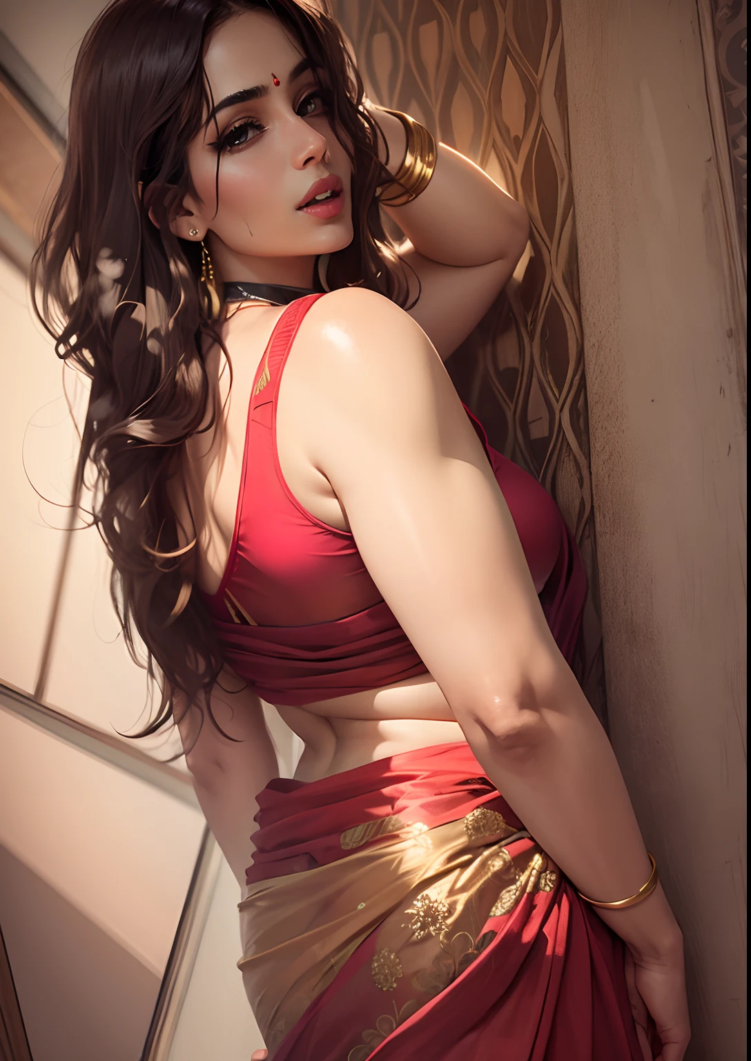 Hot saree in day time
