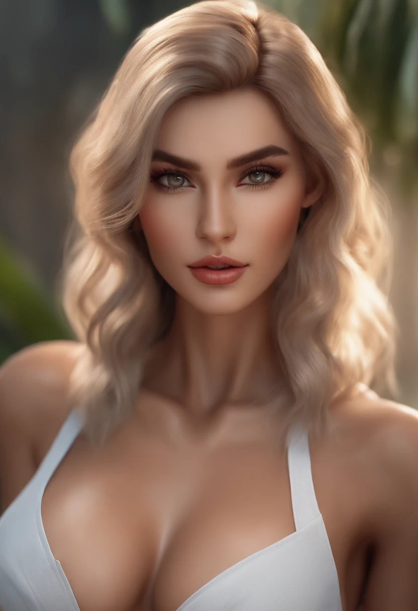 ((Best quality, 8k, Masterpiece :1.3)), 1girl, Pretty woman with emphasizing slender abs :1.3, (random hairstyles, Huge breasts :1.2), Casual outfit :1.2, Indoor, Ultra-detailed face, Detailed eyes, Double eyelid
