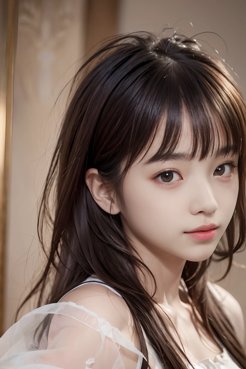 Best quality,masterpiece,ultra high res,(photorealistic:1.4),1girl,shoulder,charming,Looking at the camera,