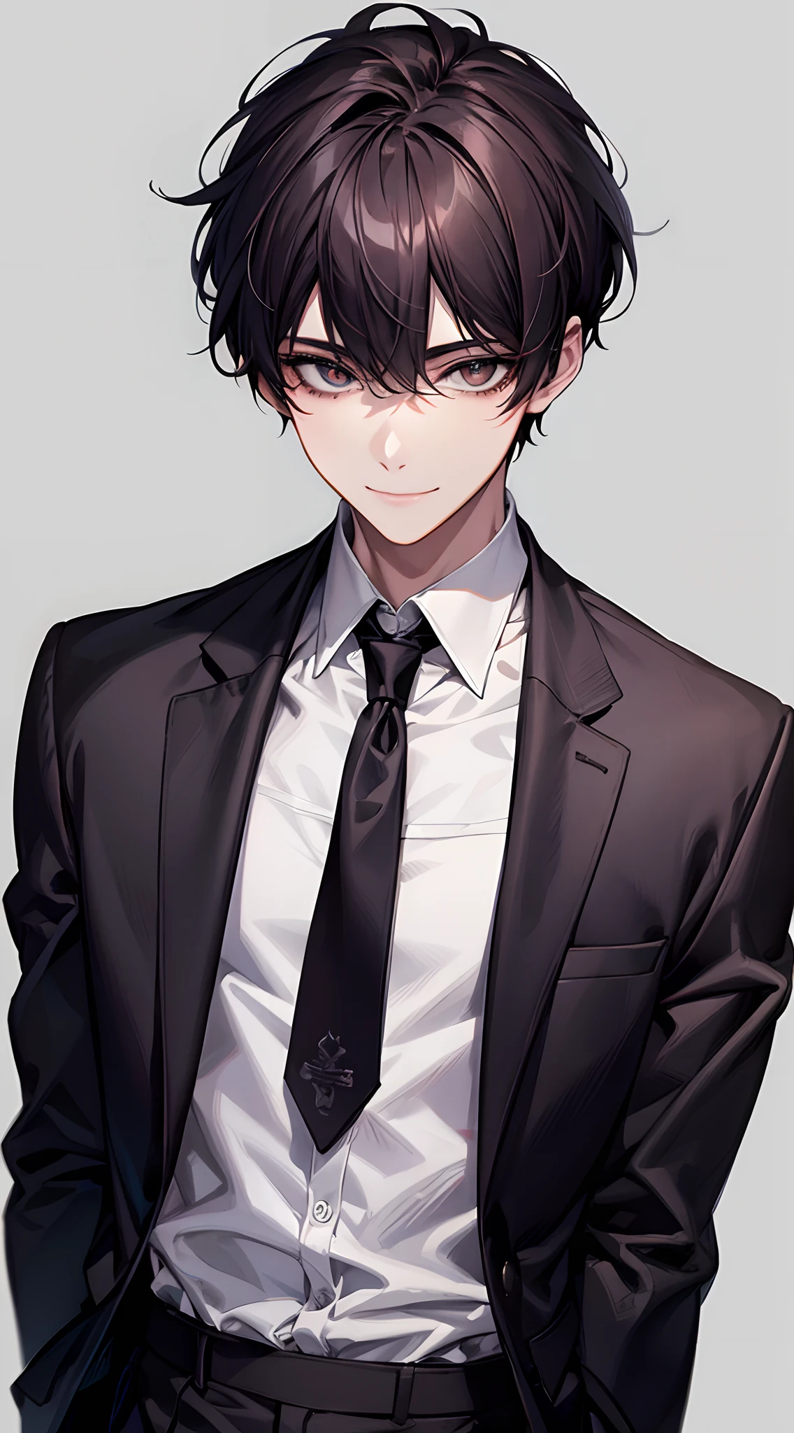 A look full of self、a smile