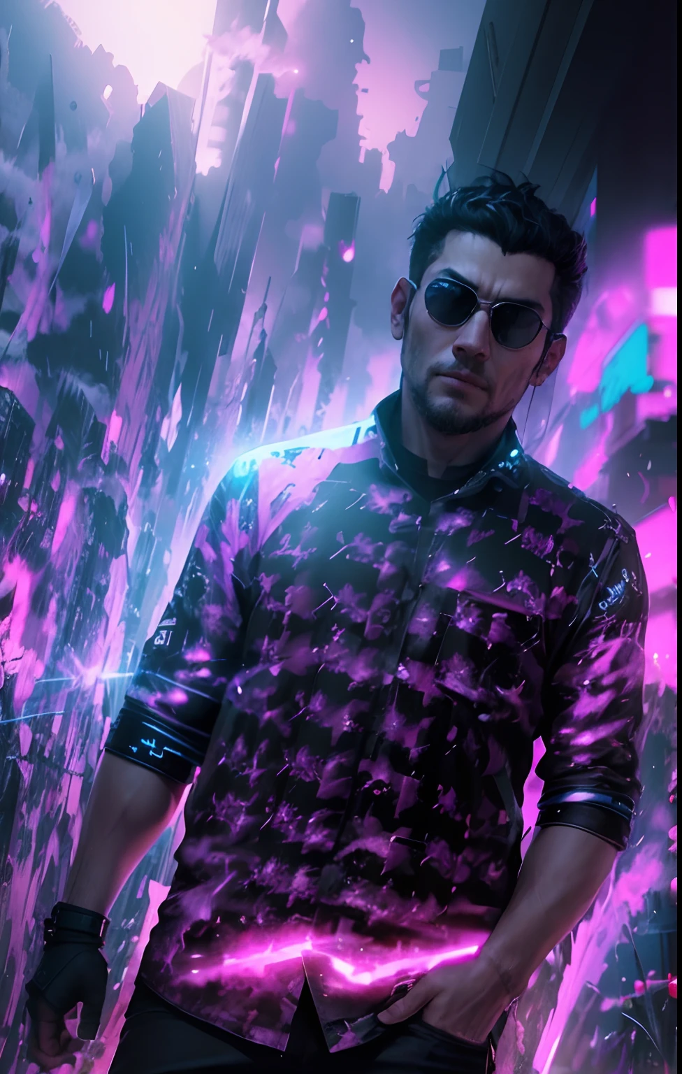 Change background cyberpunk, 8k, realstick