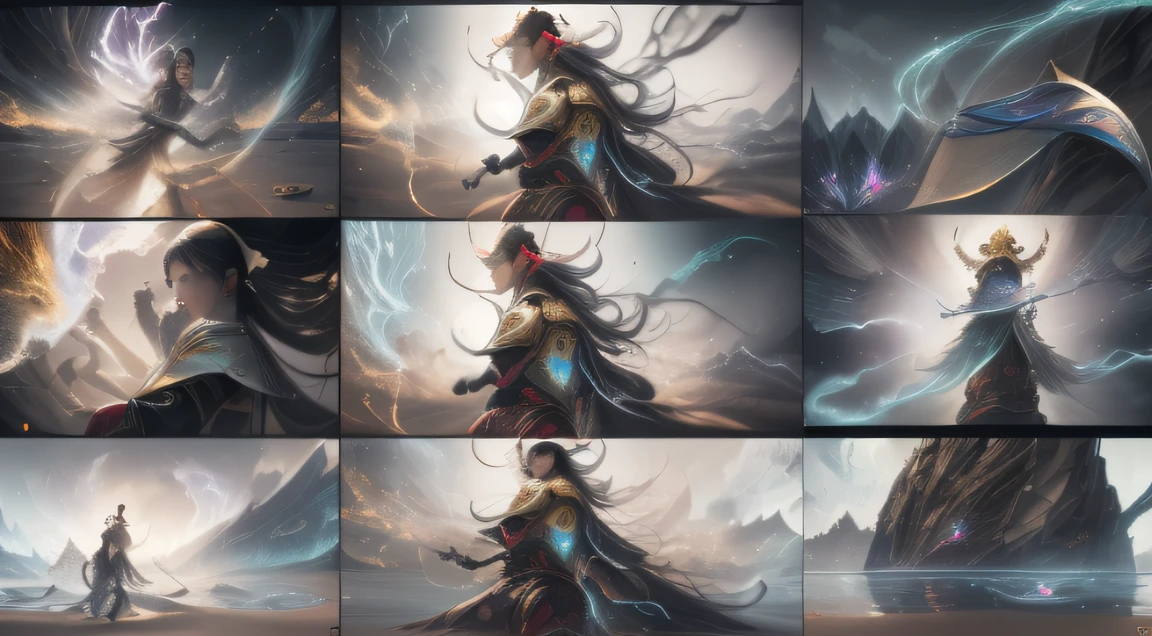 backyard, ((Storyboard:1.8, Hyper-realistic_layout))Double pony-tailed female Taoist, Holding a long sword, Fight people, anatomy correct,Black and gold robes,fantasy, Ethereal, (isolation:1.1), (glaze:1.1), (reflective light:1.2), glass, polygon, Ultra detailed, Intricate, oil on the canvas, Dry brush, (surrealism:1.9), (Disturbing:1.1), Enhanced detail., 32K ,Ultra HD photography realistic photos,Comics-like panel layout, Voice balloons, Flying sand and rocks,Goddess of water control,flowing dark hair,Water Goddess 32K,复杂,ellegance,highly detailed,A majestic,Digital photography,Smoke and smoke,surrealism painting,thin fog,Beating magic,Entwined water magic,(tmasterpiece,Cinematic light),hdr,Energy storm(China 1 girl,)Water Goddess 32K,Side shot,Complex arena,full bodyesbian,surrealism painting,Broken rubies,Pulsating dynamic effects,Entwined water magic,(Cinematic light),hdr,Vista rotating storm background