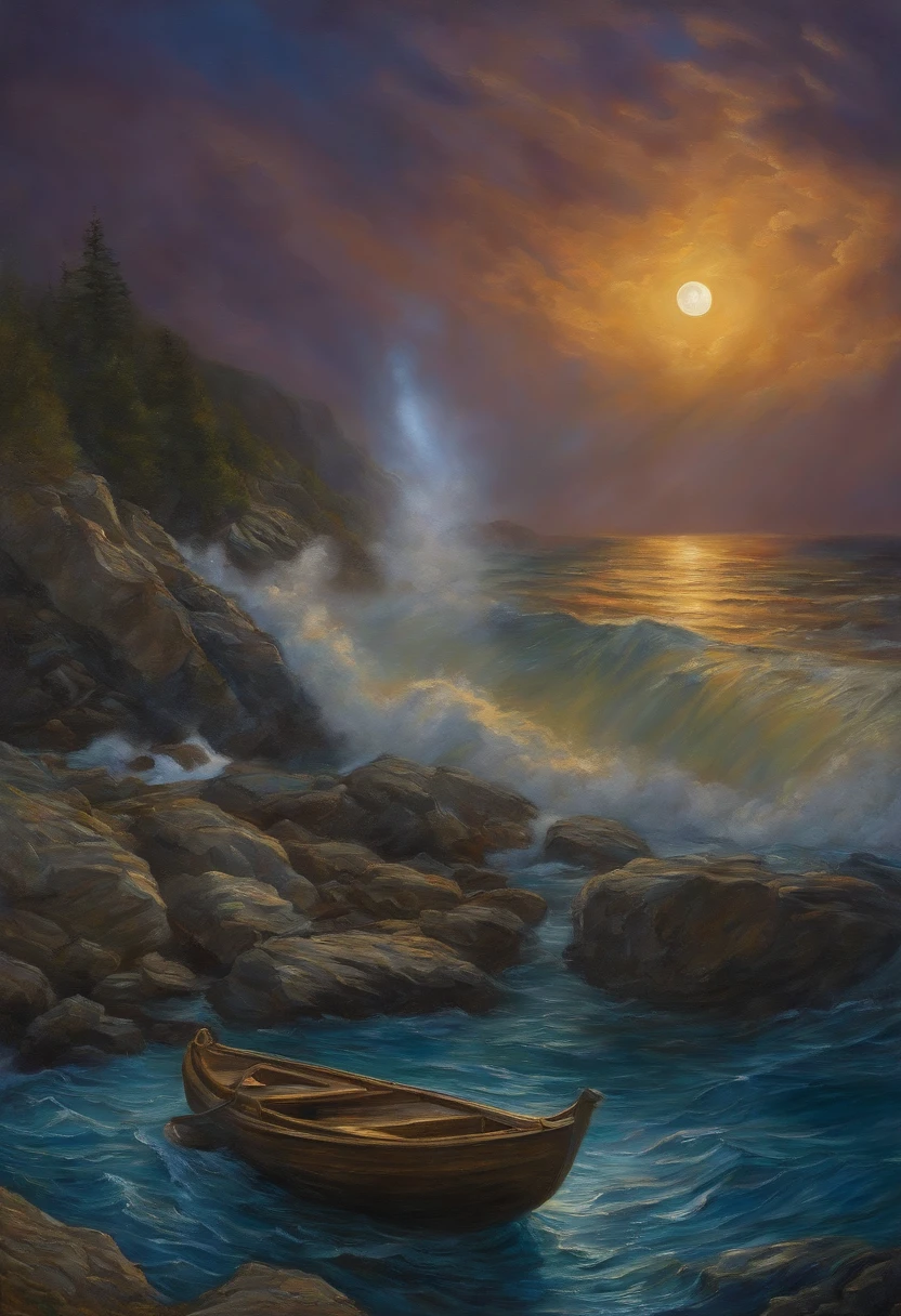 (best quality,highres,masterpiece:1.2),oil painting,portraits,detailed oysters,religious symbolism,majestic,Rockefeller,inspired by Van Gogh,revelation,Bible,mysterious,moonlit scene,sacred aura,ethereal lighting,divine figures.