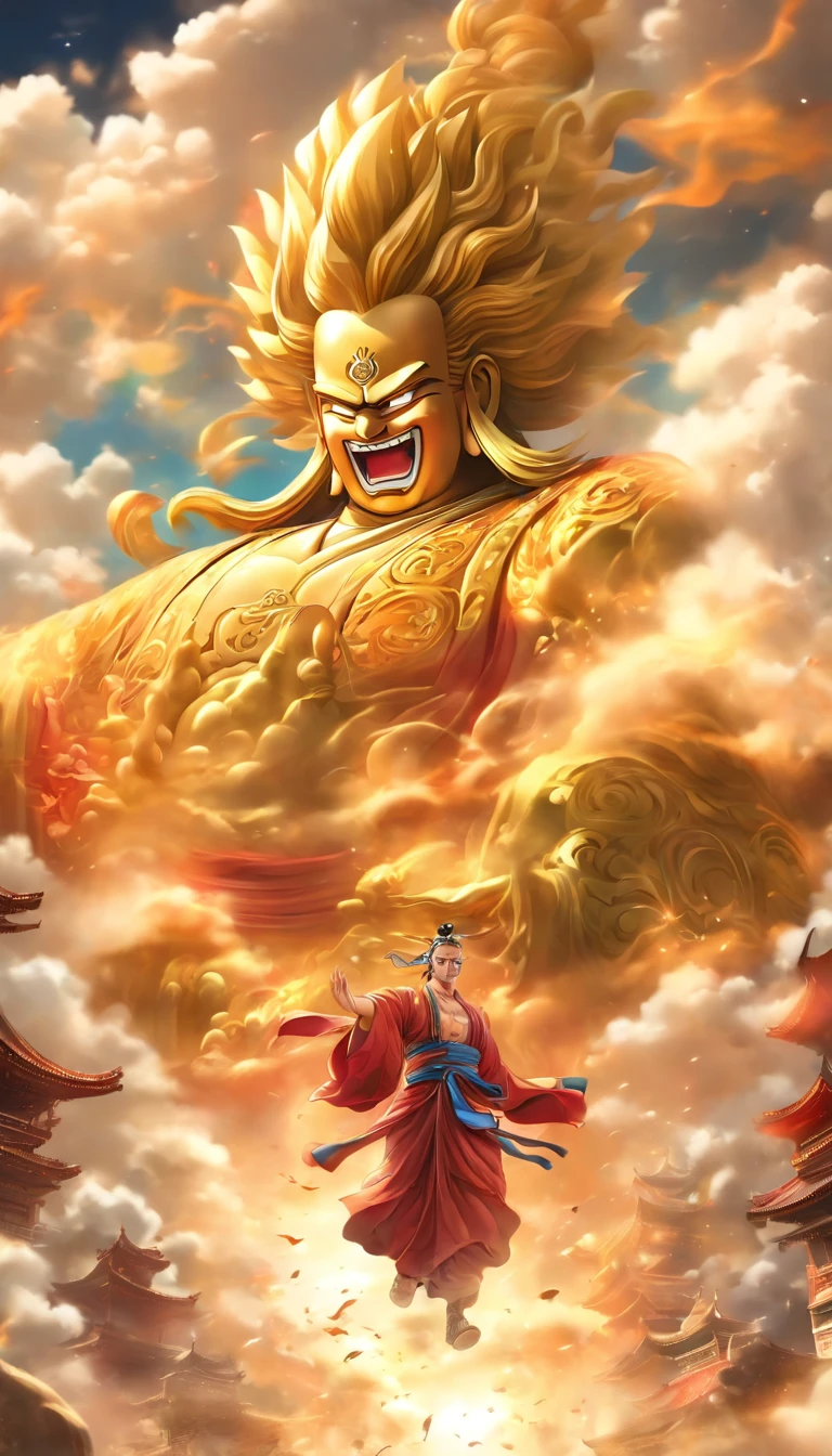 ((masutepiece)),(Best Quality)),china style,In the sky, Clouds form a huge Maitreya statue,Pilgrims on the road,Hyper-realistic,Ultra photo realsisim,Real Photographics,8K,High Definition,high quarity,Works of masters,super-fine,(((OC Renderer)))