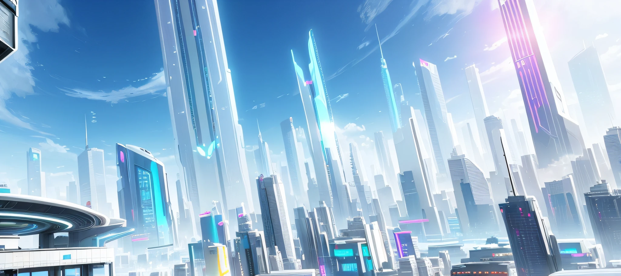 futuristic city with skyscrapers in a futuristic world, persona 5 city, 3-tone futuristic city background, photo of futuristic cityscape, cyberpunk city, futuristic city backdrop, futuristic cyberpunk background,, futuristic city in background, futuristic cityscape, hyper-futuristic city, mirrors edge art style, hd anime cityscape, anime shading, cyberpunk city