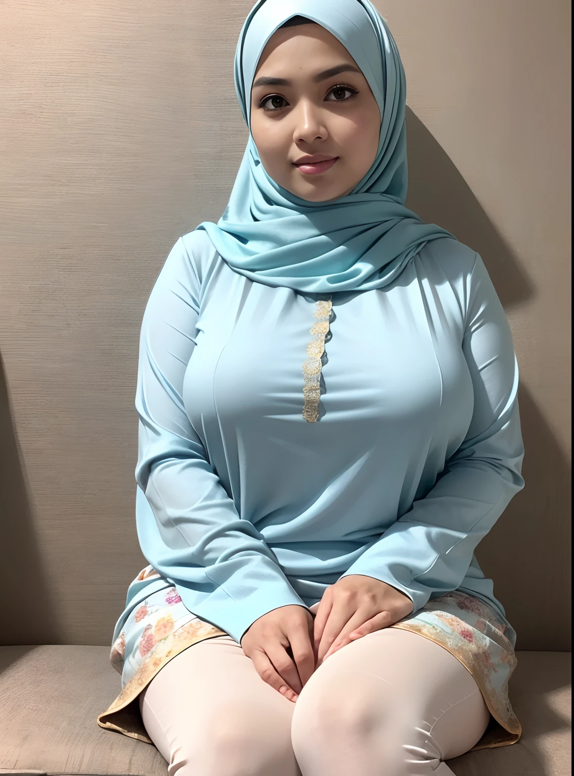 pregnant malay girl wearing hijab lying in hospital bed, wearing pastel blue underwear, bra and panties only, hospital ward background, spread leg open, open mouth, lying on bed, hand behind head,  RAW photo, best quality, masterpiece, high detail RAW color photo, malay girl, professional photograph, (realistic, photorealistic:1.37), (high detailed skin:1.2), high resolution, beautiful detailed eyes, dramatic lighting, cinematic lighting, back light, professional lighting, physically-based rendering,