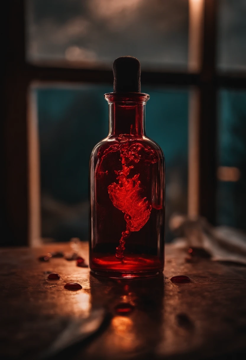 Hold the medicine bottle in both hands，human's body，blood vessel，Close-up