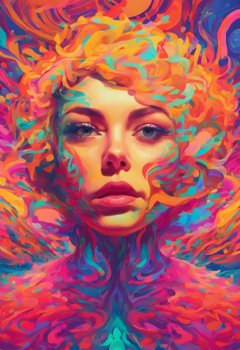 a woman with very short hair have a orgazm, you can all body , transgressive art, sharp focus, 8 k, octane render , saturated colors, pastel colors