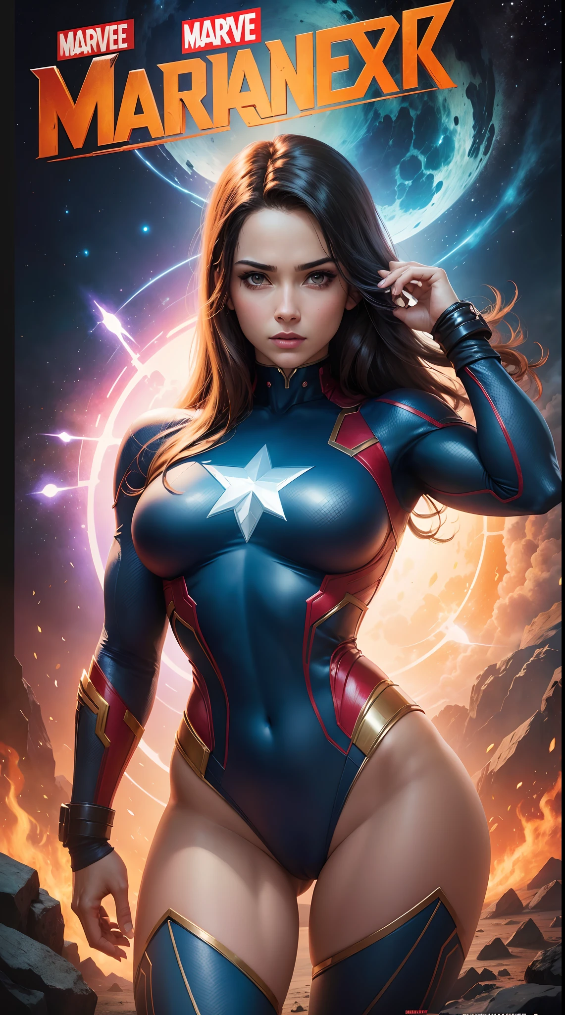 Um Poster de um Filme da Marvel Comics, Extremamente bonito, um filme sobre a Mulher Maravilha, sexy, corpo inteiro, data de estreia, cartaz, bunda grande, fitness
