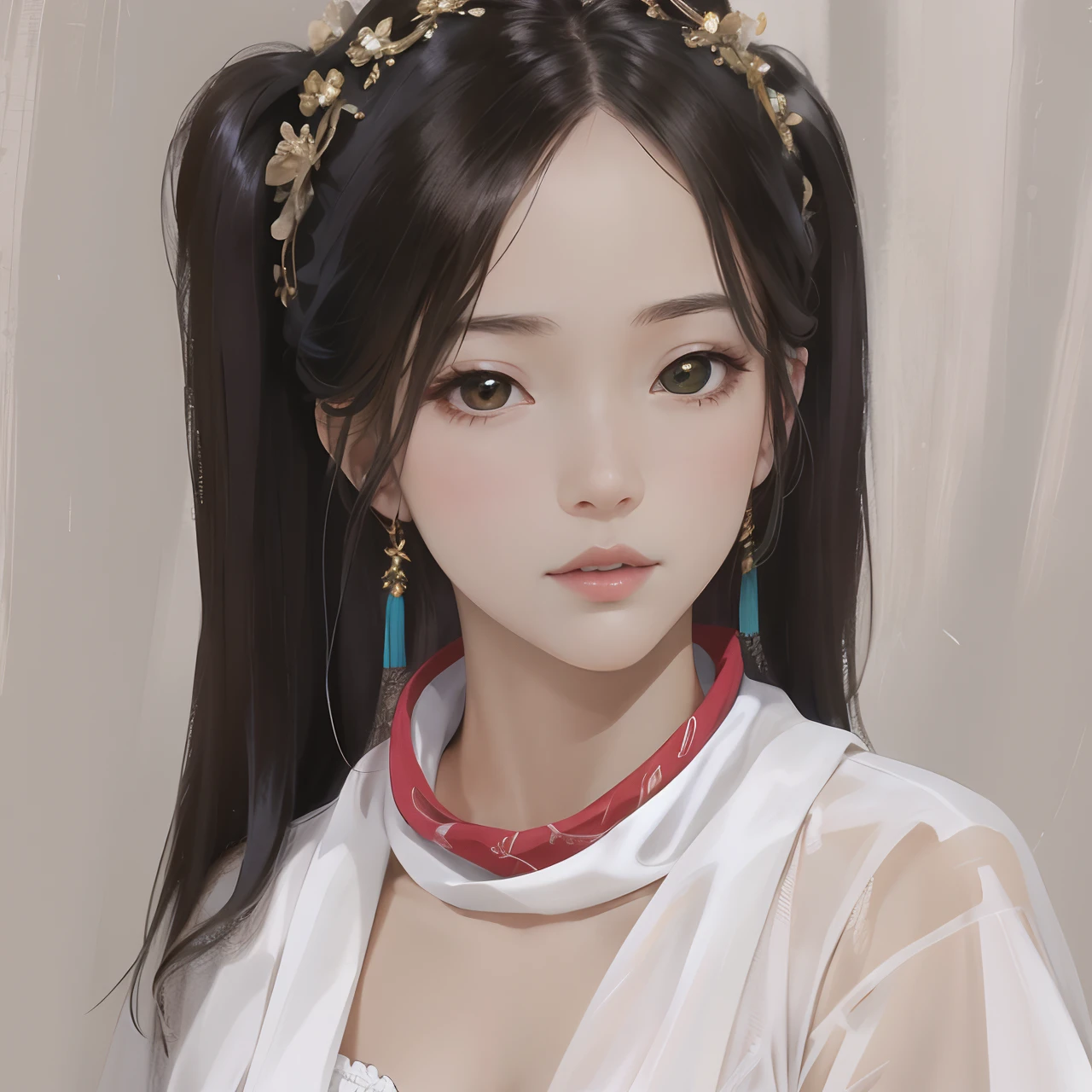 best quality:1.6), (masterpiece:1.4), intricate detailed, (cute gorgeus luxurious 20 years old korea girl:1.3), (1girl:1.3), (detailed sky:1.2), (wearing white latex bodysuit:1.3), angel, agelwings, (cybernetic halo:1.3), (small head:1.4), (large breast:1.2), detailed eyes detailed pupils multiple eyes,