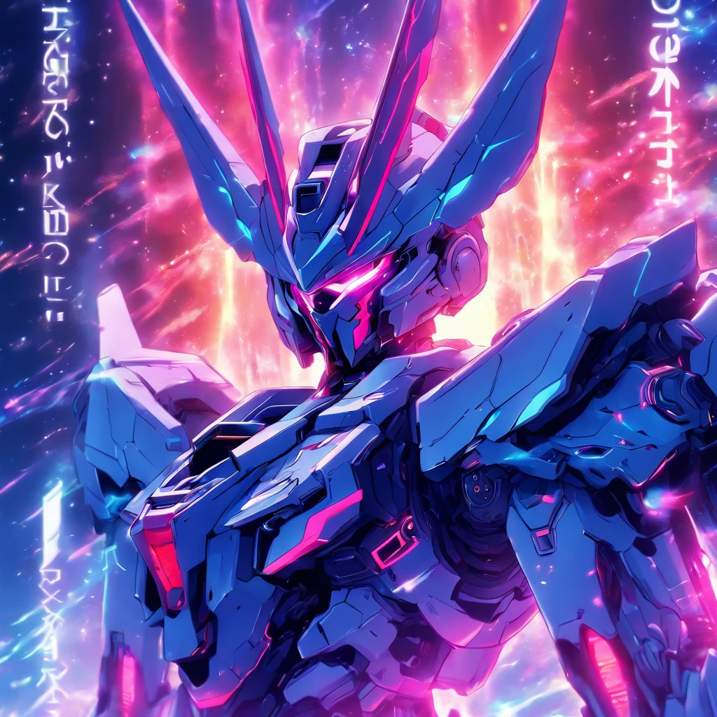(8k,best quality, masterpiece:1.2),physically-based rendering,tyndall effect,surface reflection,metallic luster,looking at viewer,Close-Up, (Mecha:1.1),full body,solo,glowing,armor,large wings,planet,fire,Universe,scientific discoveries,pastel colors,scifi,space,moon, kawaiitech,pastel colors,kawaii,cute colors,scifi,