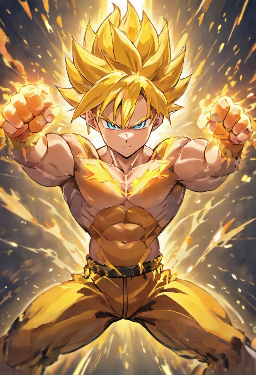 Vegetto Super Saiyan Transformation Arms Crossed, n-style drawing, low quality imperfection, doll, game, anime

(best quality,4k,8k,highres,masterpiece:1.2), ultra-detailed, (realistic,photorealistic,photo-realistic:1.37), fantastical musculature, vibrant energy aura, dynamic action, intense power, glowing battle scars, fierce determination, steely gaze, iconic Super Saiyan golden hair, bulging biceps, sharp facial features, (rippling muscles,ripped physique), (emphasis on arms, muscular arms), (crossed arms:1.1), (magical power up:1.2), (explosive energy release), flowing anime hair, striking anime-style eyes, doll-like appearance, (game character-like presence), (doll:0.9), (game:0.9), intense background with dramatic lighting, (anime-inspired background:1.1), (dreamlike setting), dynamic poses, exaggerated proportions, (imperfect line work:0.9), (sketch-like quality:0.9), vibrant and contrasting colors, (n-style drawing:1.2), (unique art style), powerful energy beams, epic battles, (anime action poses), (battle aura:1.1), transfo