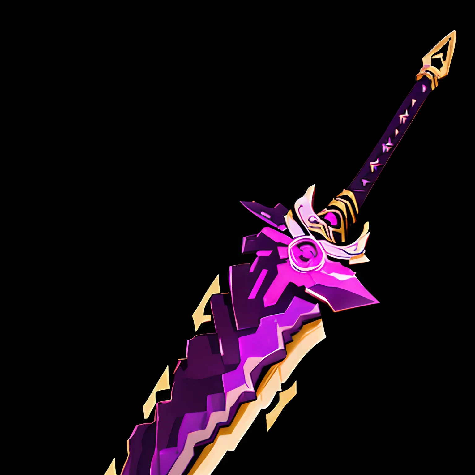 GenshinWeapon, claymore, a purple and gold claymore, highly_detailed, illustration, (((masterpiece))),(((bestquality))),((ultra-detailed)), electro claymore, 5* claymore, unique design