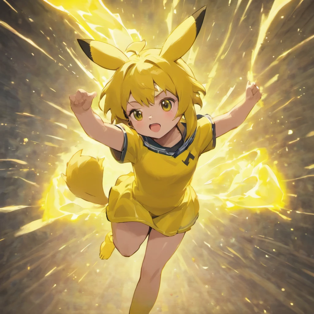 Pikachu,Cute jumps,Current surroundings,Body Stretching,Lightens the skin,top-quality,8K