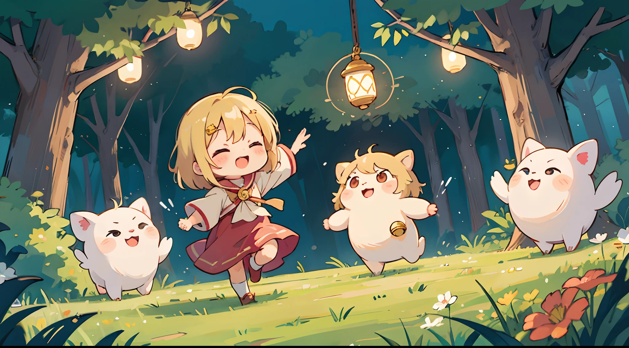 digitalart、Spirit of Light、Yuru Chara Style、Laugh、Wearing a bell