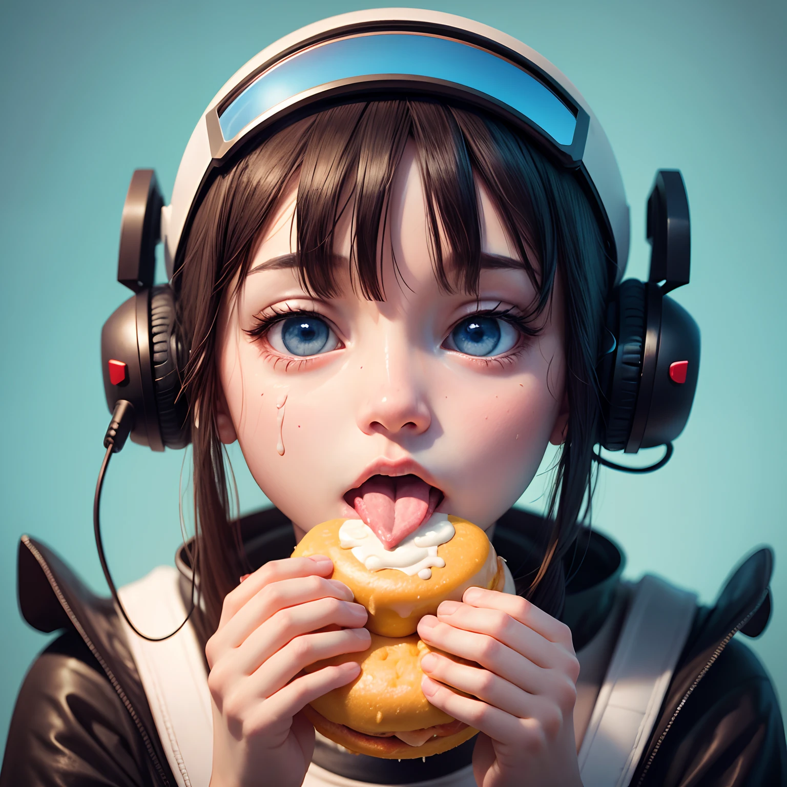 Pop illustration of an AI that still can't understand eating