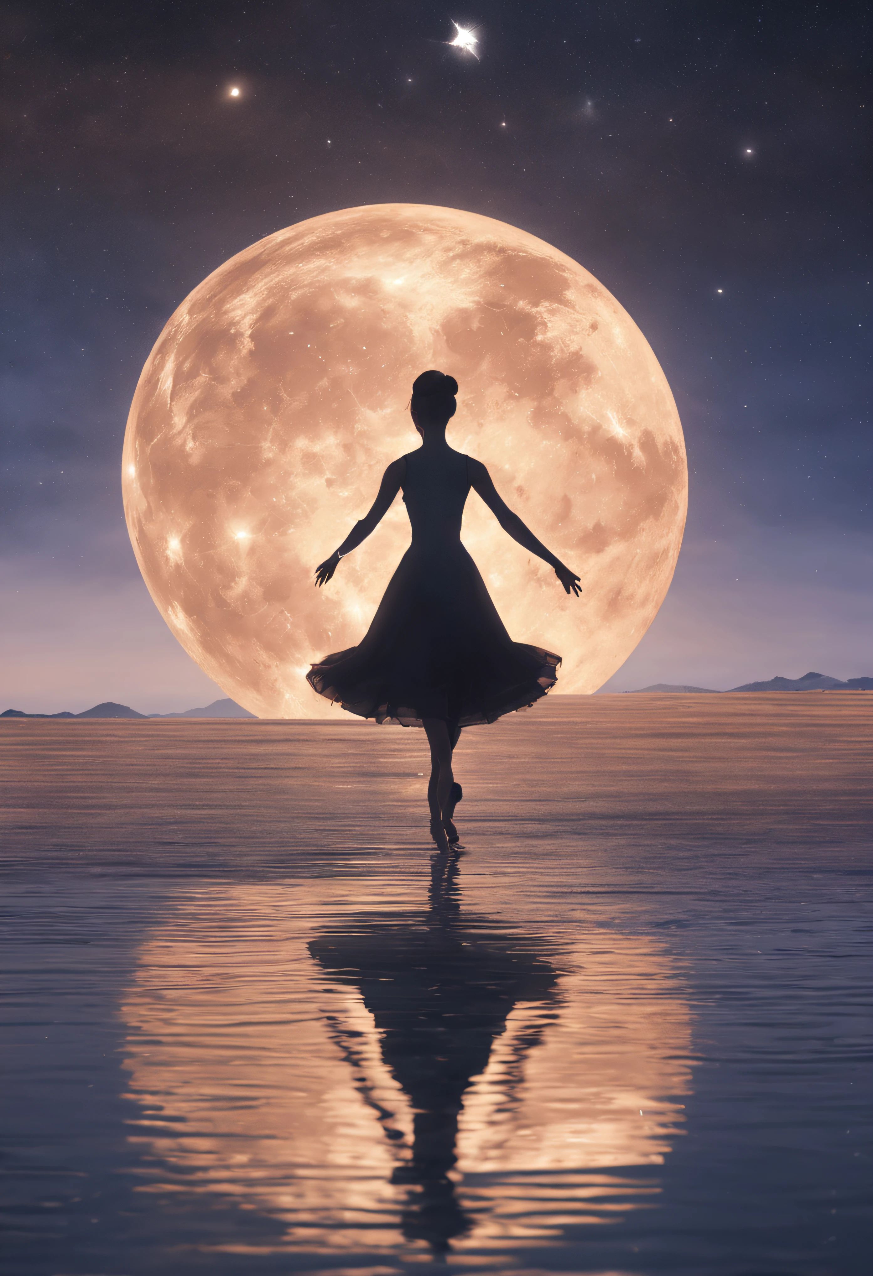 realist, Jennie BLACKPINK dancing with a giant moon behind her in a sexy white short party dress