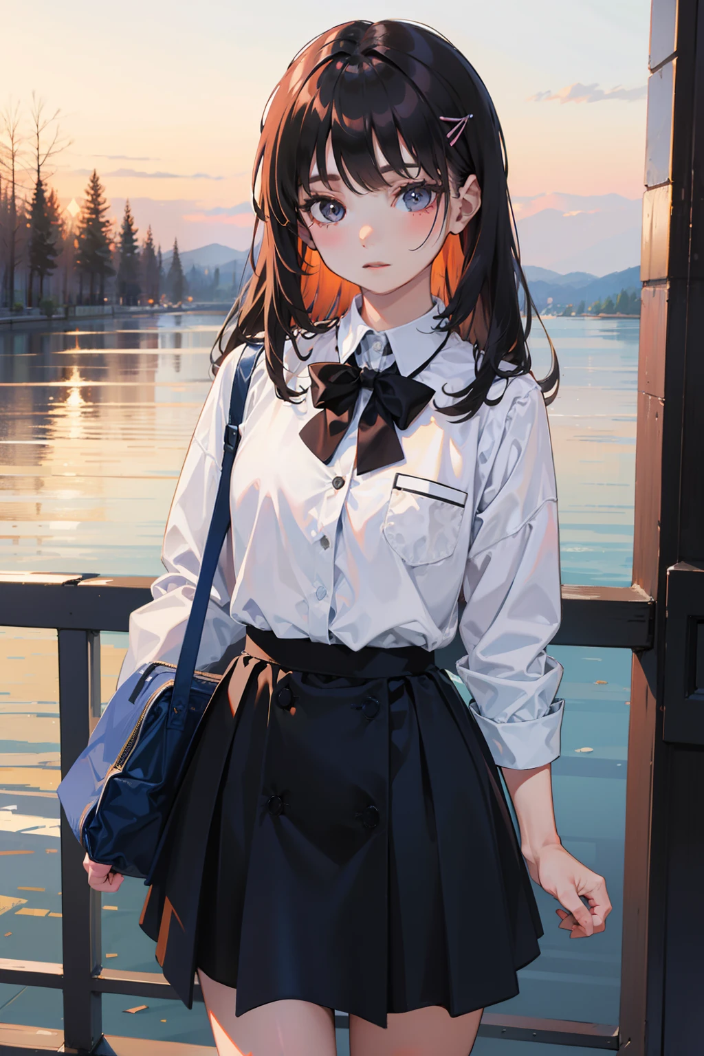 locks，skirt by the，12 year old girl