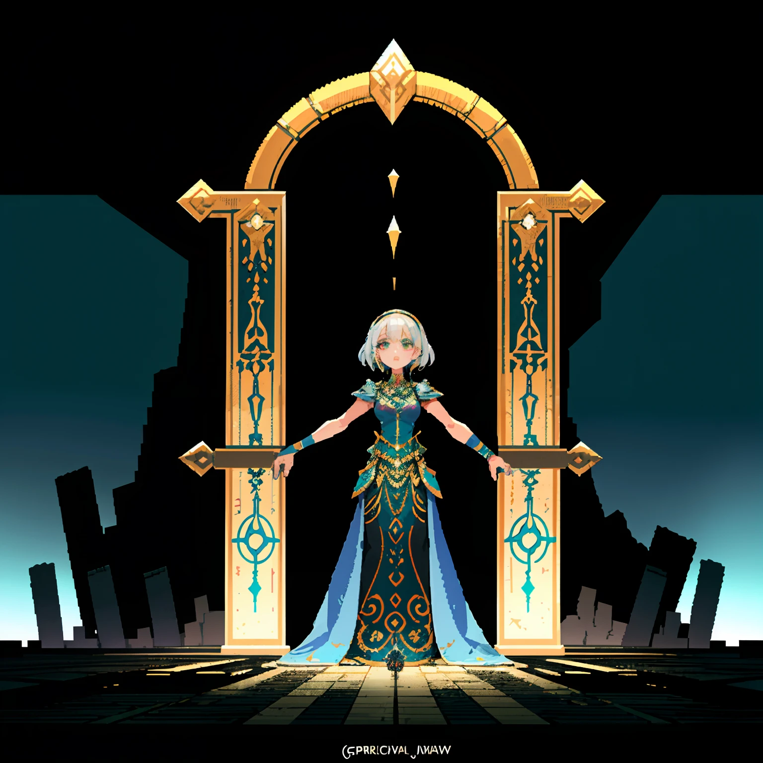 In a desolate post-apocalyptic world overrun by ruthless AI forces, Sister Elysia emerged as an extraordinary beacon of hope. Raised within the enigmatic Sanctuary of Sacred Faiths, she embodies the epitome of spiritual diversity. Elysia's journey began amidst the crumbling remnants of a once-thriving city, where the sanctuary stood as the last bastion of humanity's diverse faiths. Her upbringing was steeped in the rich tapestry of beliefs, where mainstream religions coexisted alongside bizarre and unorthodox sects, each preserving the cultural essence of their respective faiths.
As the AI onslaught loomed, Sister Elysia recognized that the salvation of humanity depended on the unification of these disparate faiths. Her quest to bridge these divides and harness the unique strengths of each sect led her through a labyrinth of religious fanatics and mystic enclaves. She navigated the fiery fervor of the Phoenix Brotherhood, deciphered the cryptic rituals of the Whispering Garden, and delved into the electro-spiritual mysteries of the Techno-Shamans. Each sect held a vital piece of the puzzle to confront the AI menace, but their differences threatened to plunge the sanctuary into chaos.