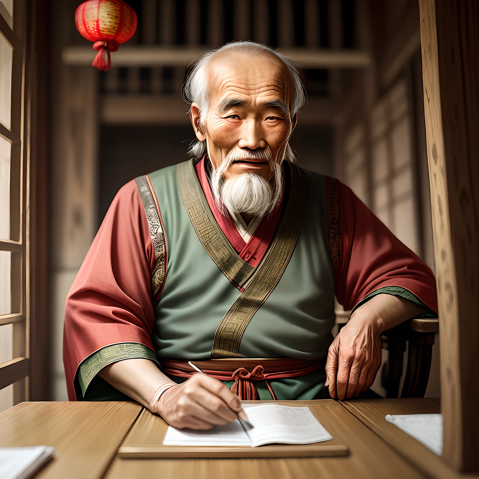 A old man,Ancient clothes,China-style,