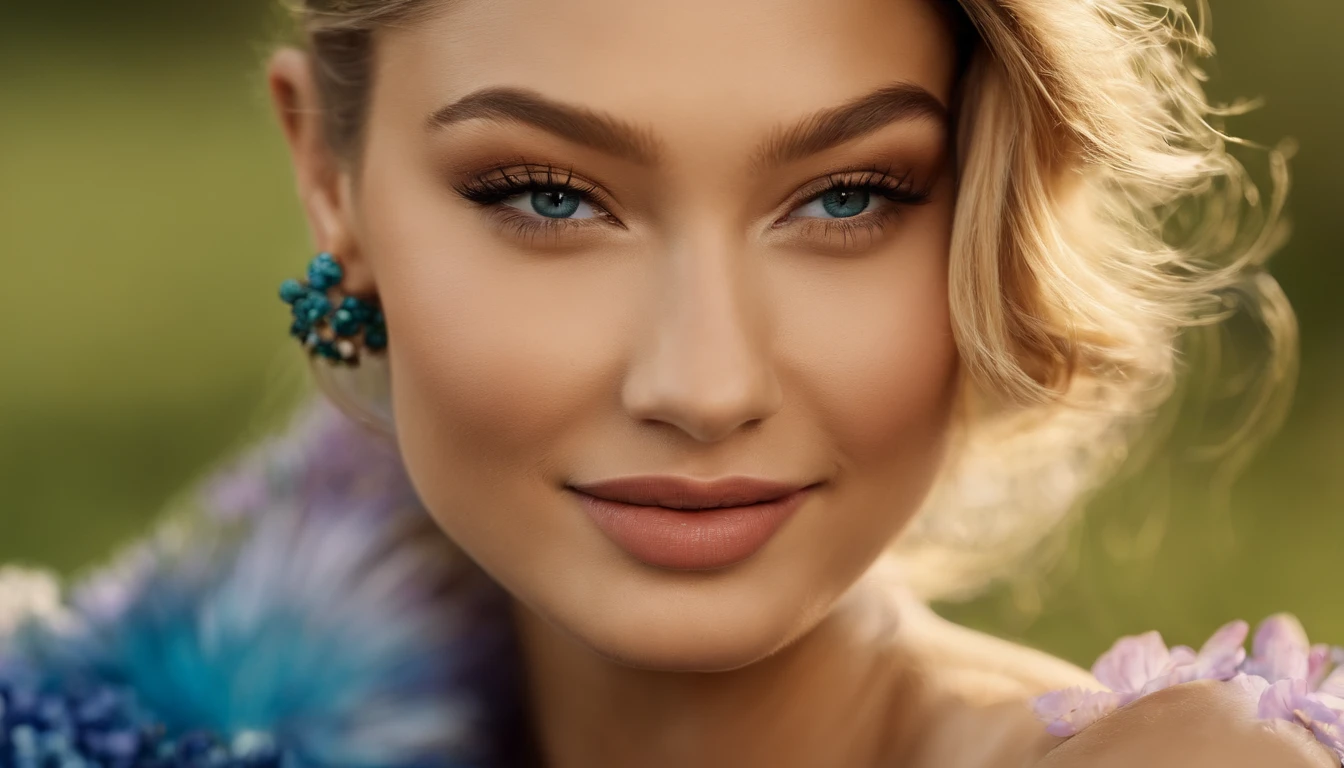 portrait of Gigi Hadid, Gigi Hadid cute , happy