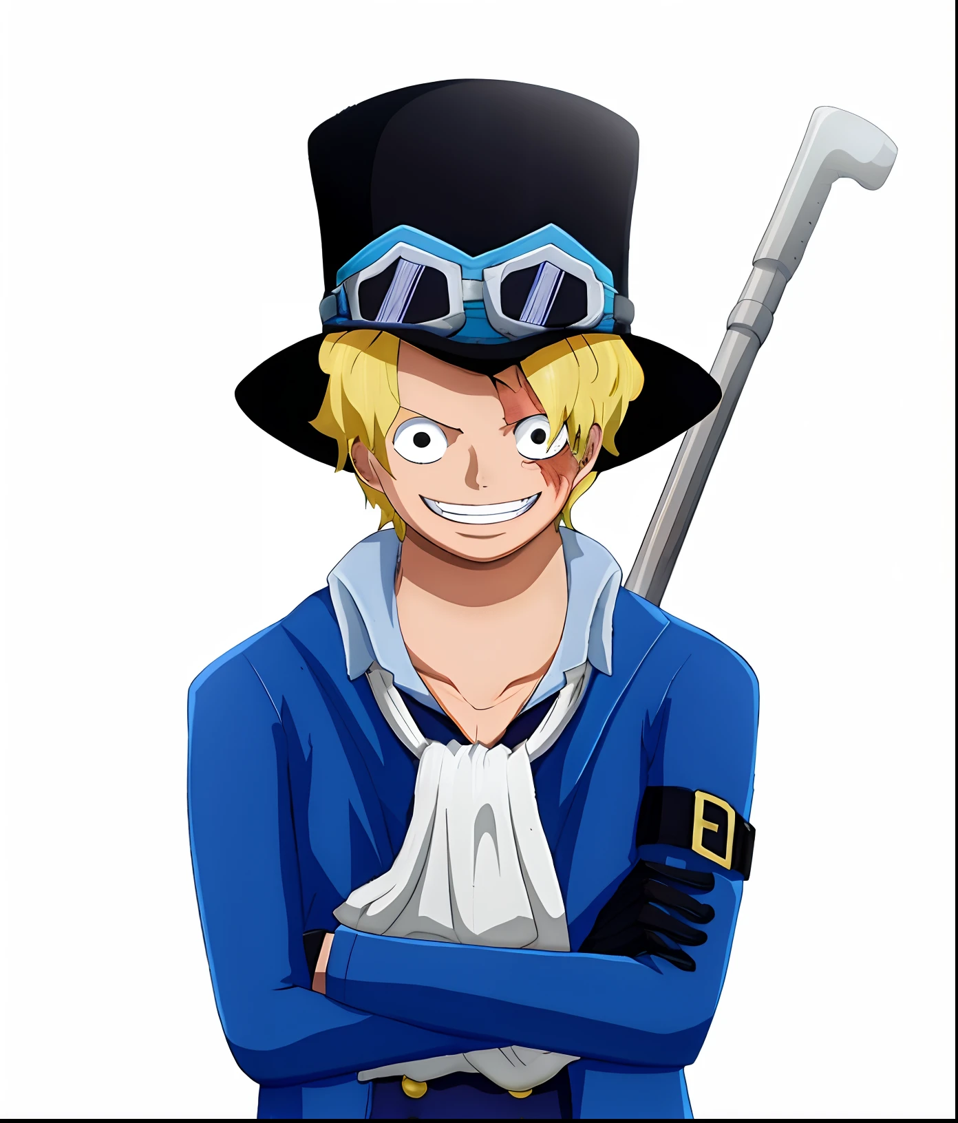 1boys, wanostyle, monkey d luffy, Smiling, Straw hat, look viewer, 独奏, Upper body, ((masterpiece)), (Best quality), (Extremely detailed), Depth of field, sketch, dark intensive shadows, Sharp focus quality, hdr, Colorful, Good composition, There were fires all around, spectacular, Closed shirt, Anime screenshots, Scars under the eyes, getting ready to fight, Dark eyes,deep of field,ocean background,ship,sunrays,Red clothes,