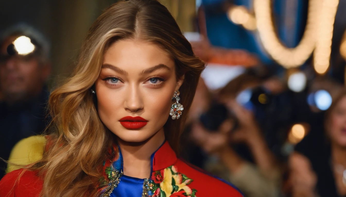 portrait of Gigi Hadid, Gigi Hadid cute , shocked