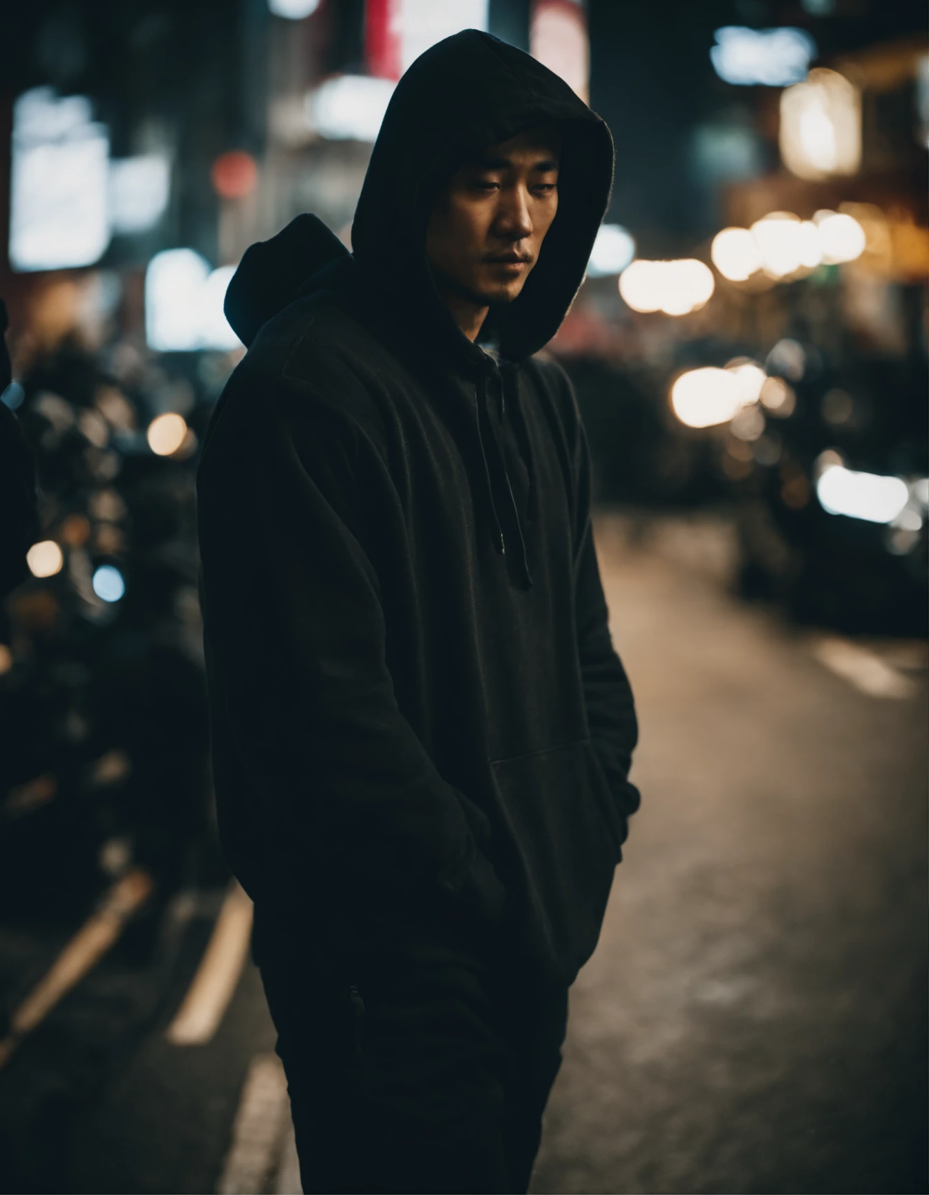 male people、TOKYOcty、wearing hoodies、Wearing a hood