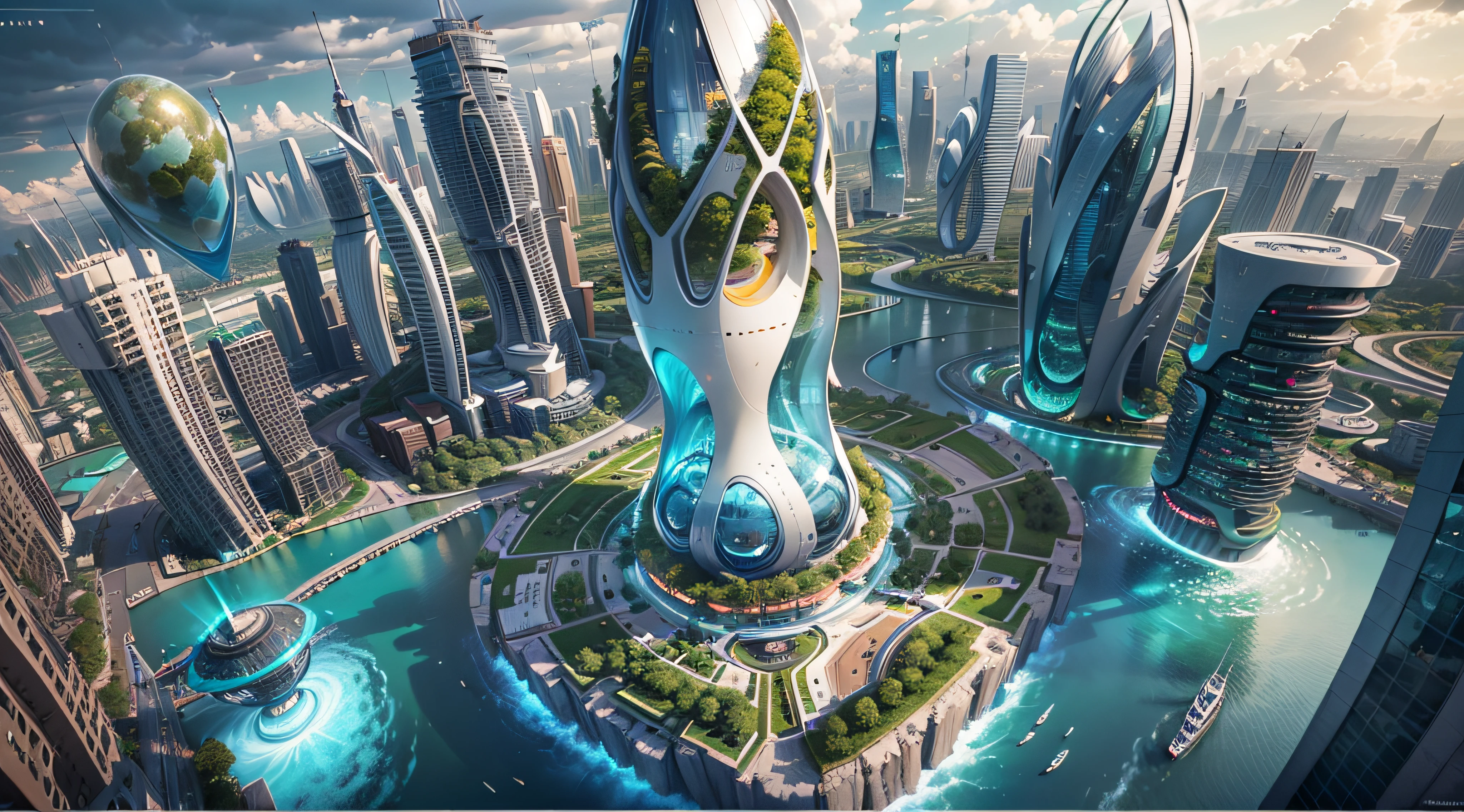 (Best quality,4K,8K,A high resolution,Masterpiece:1.2),Ultra-detailed,(Realistic,Photorealistic,photo-realistic:1.37),Futuristic floating city,Futuristic technology,Huge urban high-tech tablet platform,Airship,Floating in the sky,Futuristic city,Small airships around,High-tech hemispherical platform,Colorful lights,Advanced architecture,modernn architecture,skyscrapper,Access the cloud,Scenic beauty,view over city,Impressive design,Blend seamlessly with nature,energetic and vibrant atmosphere,Futuristic transportation system,Parking is suspended,Transparent path,Lush greenery,Sky gardens,cascading waterfalls,Magnificent skyline,reflections on the water,Sparkling river,Architectural innovation,futuristic skyscrapers,Transparent dome,The shape of the building is unusual,Elevated walkway,Impressive skyline,Glowing lights,Futuristic technology,Minimalist design,Scenic spots,Panoramic view,Cloud Piercing Tower,Vibrant colors,epic sunrise,epic sunset,Dazzling light display,magical ambiance,The future city,Urban Utopia,LuxuryLifestyle,Innovative energy,sustainable development,Smart city technology,Advanced infrastructure,Tranquil atmosphere,Nature and technology live in harmony,Awesome cityscape,Unprecedented urban planning,Architecture connects seamlessly with nature,High-tech metropolis,A cutting-edge engineering marvel,The future of urban living,Visionary architectural concept,Energy-efficient buildings,Harmony with the environment,A city floating above the clouds,Utopian dreams become reality,The possibilities are endless,State-of-the-art transportation network,Green energy integration,Innovative materials,Impressive holographic display,Advanced communication system,Breathtaking aerial view,Quiet and peaceful environment,Modernist aesthetics,Ethereal beauty