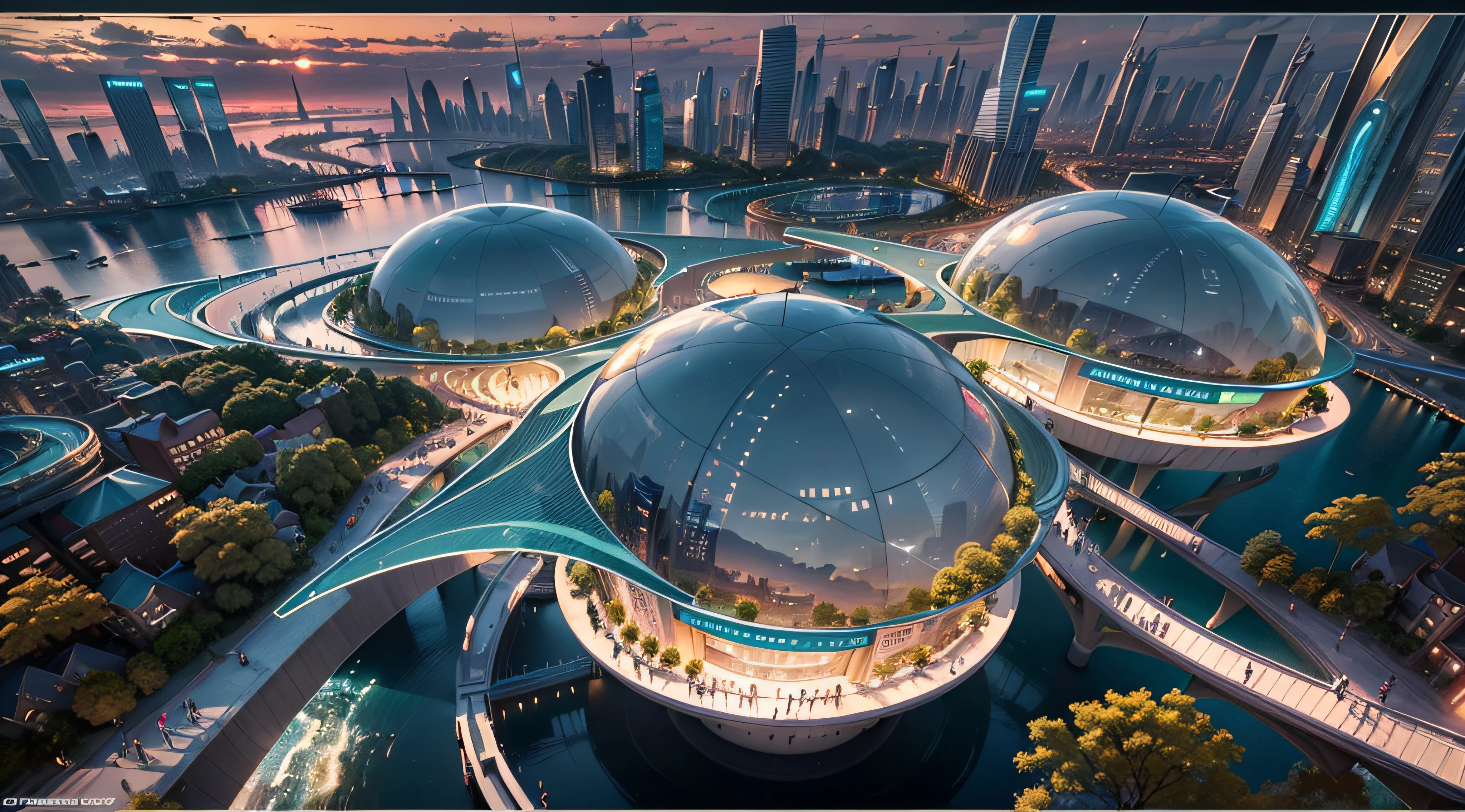 (Best quality,4K,8K,A high resolution,Masterpiece:1.2),Ultra-detailed,(Realistic,Photorealistic,photo-realistic:1.37),Futuristic floating city,Futuristic technology,Huge urban high-tech tablet platform,Airship,Floating in the sky,Futuristic city,Small airships around,High-tech hemispherical platform,Colorful lights,Advanced architecture,modernn architecture,skyscrapper,Access the cloud,Scenic beauty,view over city,Impressive design,Blend seamlessly with nature,energetic and vibrant atmosphere,Futuristic transportation system,Parking is suspended,Transparent path,Lush greenery,Sky gardens,cascading waterfalls,Magnificent skyline,reflections on the water,Sparkling river,Architectural innovation,futuristic skyscrapers,Transparent dome,The shape of the building is unusual,Elevated walkway,Impressive skyline,Glowing lights,Futuristic technology,Minimalist design,Scenic spots,Panoramic view,Cloud Piercing Tower,Vibrant colors,epic sunrise,epic sunset,Dazzling light display,magical ambiance,The future city,Urban Utopia,LuxuryLifestyle,Innovative energy,sustainable development,Smart city technology,Advanced infrastructure,Tranquil atmosphere,Nature and technology live in harmony,Awesome cityscape,Unprecedented urban planning,Architecture connects seamlessly with nature,High-tech metropolis,A cutting-edge engineering marvel,The future of urban living,Visionary architectural concept,Energy-efficient buildings,Harmony with the environment,A city floating above the clouds,Utopian dreams become reality,The possibilities are endless,State-of-the-art transportation network,Green energy integration,Innovative materials,Impressive holographic display,Advanced communication system,Breathtaking aerial view,Quiet and peaceful environment,Modernist aesthetics,Ethereal beauty