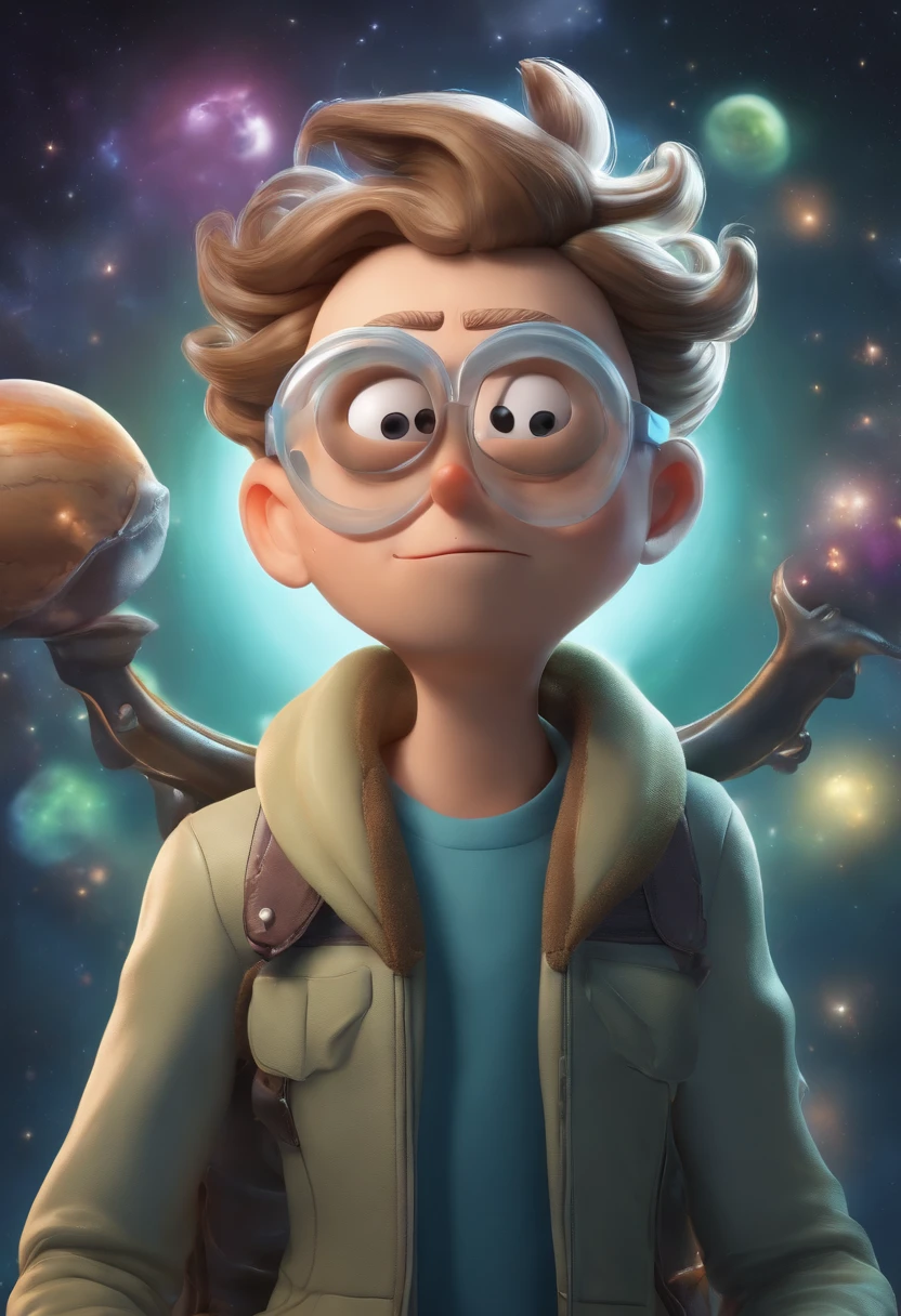 (beste-Qualit:1.2,ultra-detailed,Realstic:1.37),Rick and Morty character design in the artistic style of the Rick and Morty universe,high resolucion,professionnel,portrait,Anime,Couleurs vives,Rendu physique,Detailed facial features,mise au point nette,expression bon enfant,stylized hair,Universe Background,dimension du portail,Accessoires humoristiques,Fiction scientifique,studio lighting,Bokeh