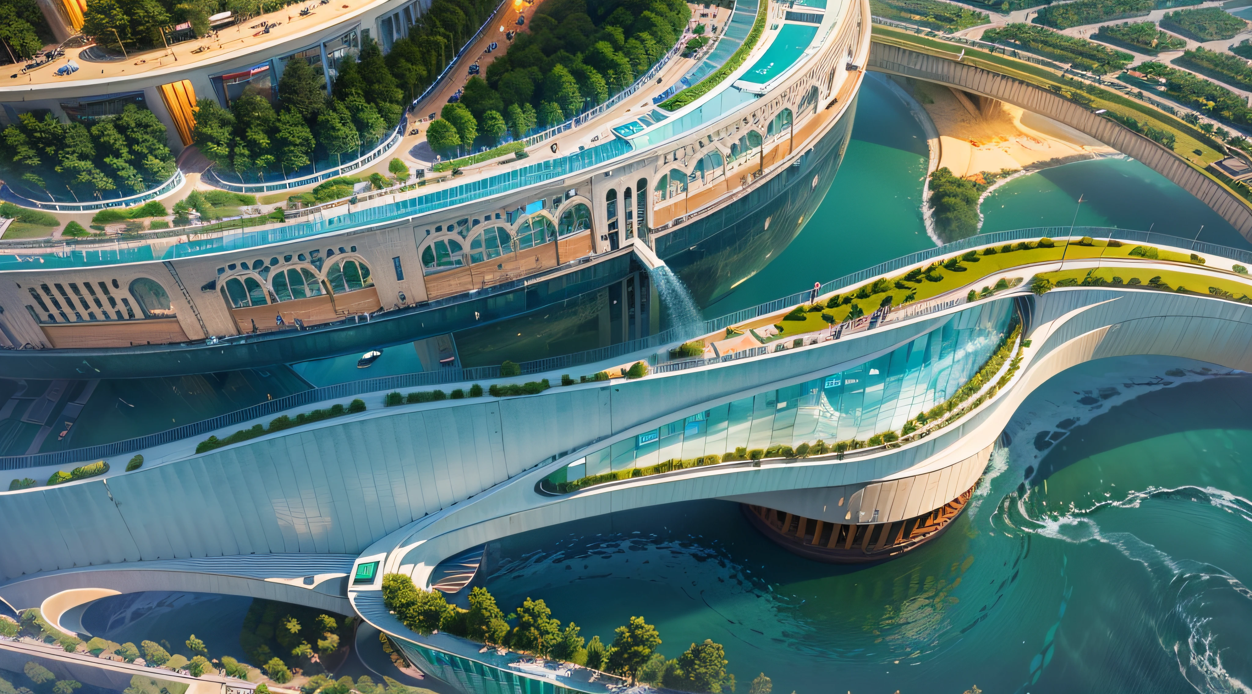 (Best quality,4K,8K,A high resolution,Masterpiece:1.2),Ultra-detailed,(Realistic,Photorealistic,photo-realistic:1.37),Futuristic floating city,Futuristic technology,Huge urban high-tech tablet platform,Airship,Floating in the sky,Futuristic city,Small airships around,High-tech hemispherical platform,Colorful lights,Advanced architecture,modernn architecture,skyscrapper,Access the cloud,Scenic beauty,view over city,Impressive design,Blend seamlessly with nature,energetic and vibrant atmosphere,Futuristic transportation system,Parking is suspended,Transparent path,Lush greenery,Sky gardens,cascading waterfalls,Magnificent skyline,reflections on the water,Sparkling river,Architectural innovation,futuristic skyscrapers,Transparent dome,The shape of the building is unusual,Elevated walkway,Impressive skyline,Glowing lights,Futuristic technology,Minimalist design,Scenic spots,Panoramic view,Cloud Piercing Tower,Vibrant colors,epic sunrise,epic sunset,Dazzling light display,magical ambiance,The future city,Urban Utopia,LuxuryLifestyle,Innovative energy,sustainable development,Smart city technology,Advanced infrastructure,Tranquil atmosphere,Nature and technology live in harmony,Awesome cityscape,Unprecedented urban planning,Architecture connects seamlessly with nature,High-tech metropolis,A cutting-edge engineering marvel,The future of urban living,Visionary architectural concept,Energy-efficient buildings,Harmony with the environment,A city floating above the clouds,Utopian dreams become reality,The possibilities are endless,State-of-the-art transportation network,Green energy integration,Innovative materials,Impressive holographic display,Advanced communication system,Breathtaking aerial view,Quiet and peaceful environment,Modernist aesthetics,Ethereal beauty