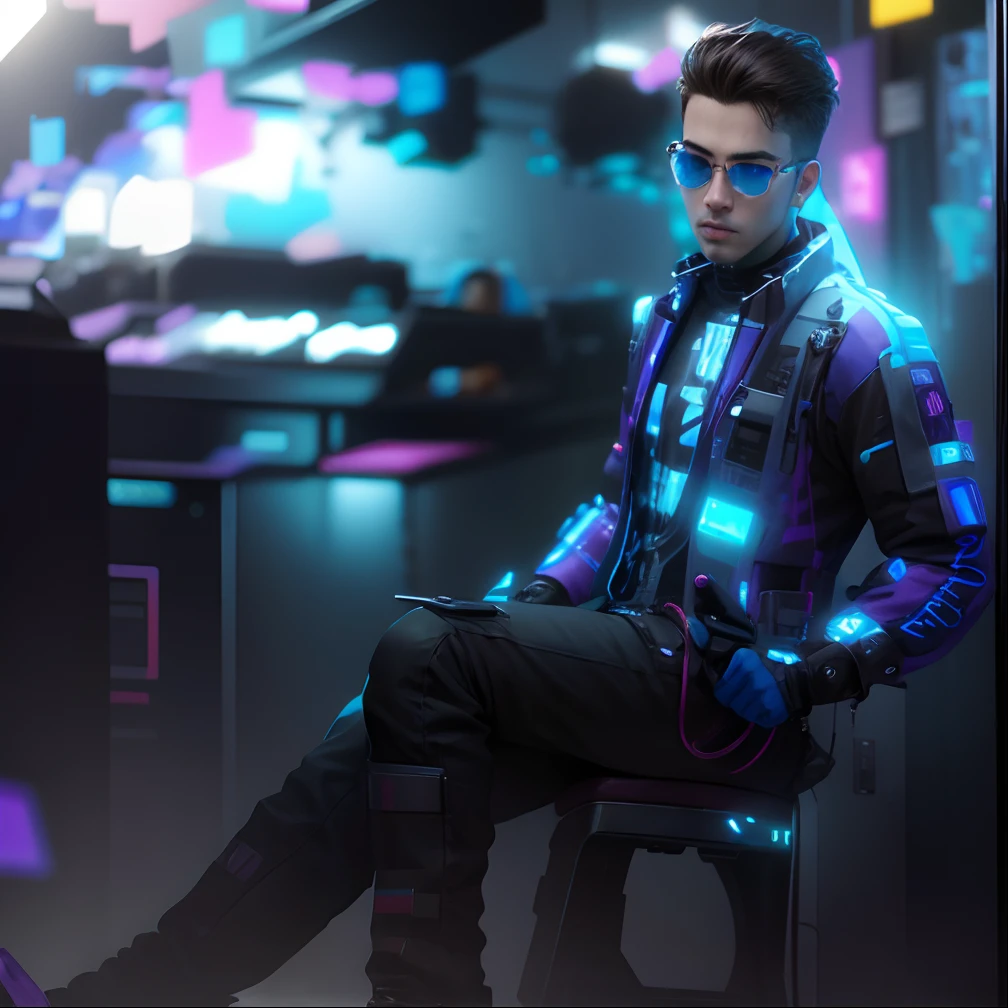 Make realstic,cyberprunk,handsome boy,