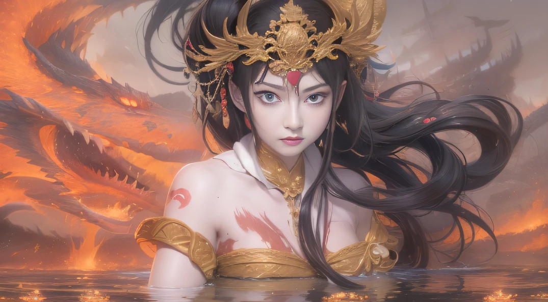 ((Storyboard:1.8, Hyper-realistic_layout))Water Goddess(best qualtiy,8K,Masterpiece)When the god of water appears,gold mask,Dragon and tiger pestle,Only heard, unseen。 That whistle echoed for a long time,It's like a prelude to impending death。 The image of the great evil man penetrates into the hearts of the people in advance,Become everyone's nightmare。 Wait until the water god appears,Wearing leather,Plus a baseball bat covered with wire,Full of oppression,The water god also carefully concealed his kindness。 Because goodwill can become a weakness for survival,Hiding goodness is the way to survive in troubled times。 Zombies are not scary,Humans are terrible。The water god succeeded,Both are for their own protection,It is also to protect companions。 good vs evil,Two sides of the seemingly opposite,But in the goddess of water, There are two sides to the same body。 Face the enemy,The water god is cruel,No mercy。 Face people who want to protect,The water god is also gentle and loving。(Water goddess soldier head)Tattooed with,Smoke billowed out,thin fog,Moonsnow,Flowing black hair,Flowing black hair,Flowing black hair,Flowing black hair,Flowing black hair,Flowing black hair,Flowing black hair,Flowing black hair,Flowing black hair,Flowing black hair,