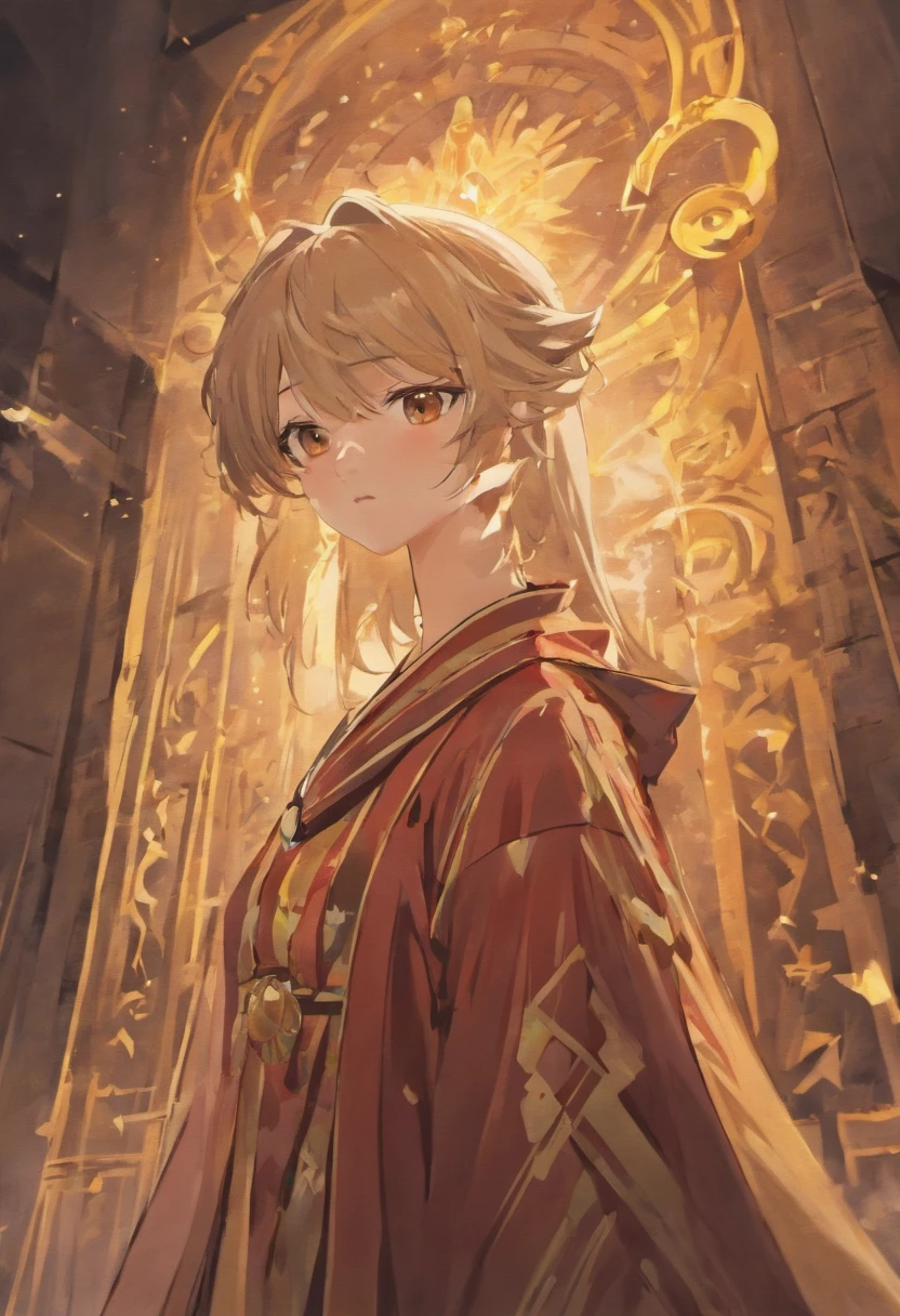 shoun，Wear a long robe，whaite hair，with brown eye