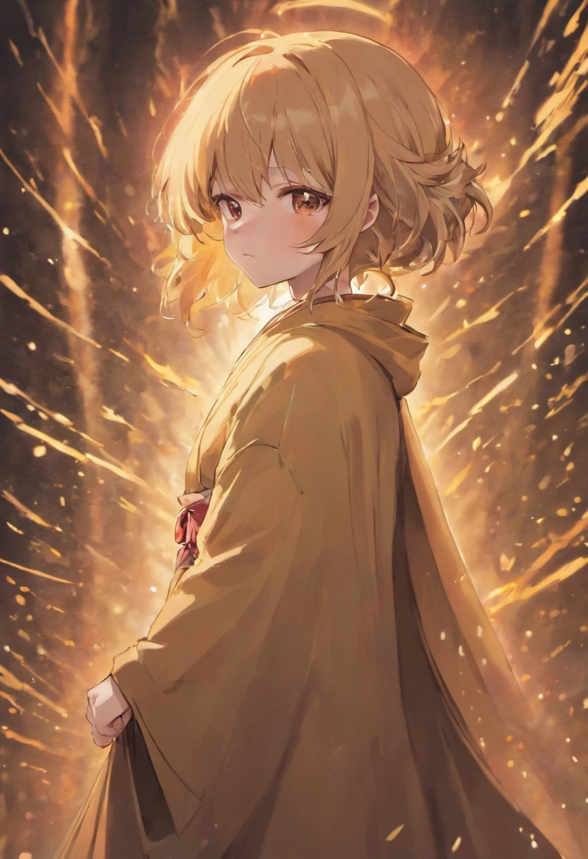 shoun,Wear a long robe,whaite hair,with brown eye