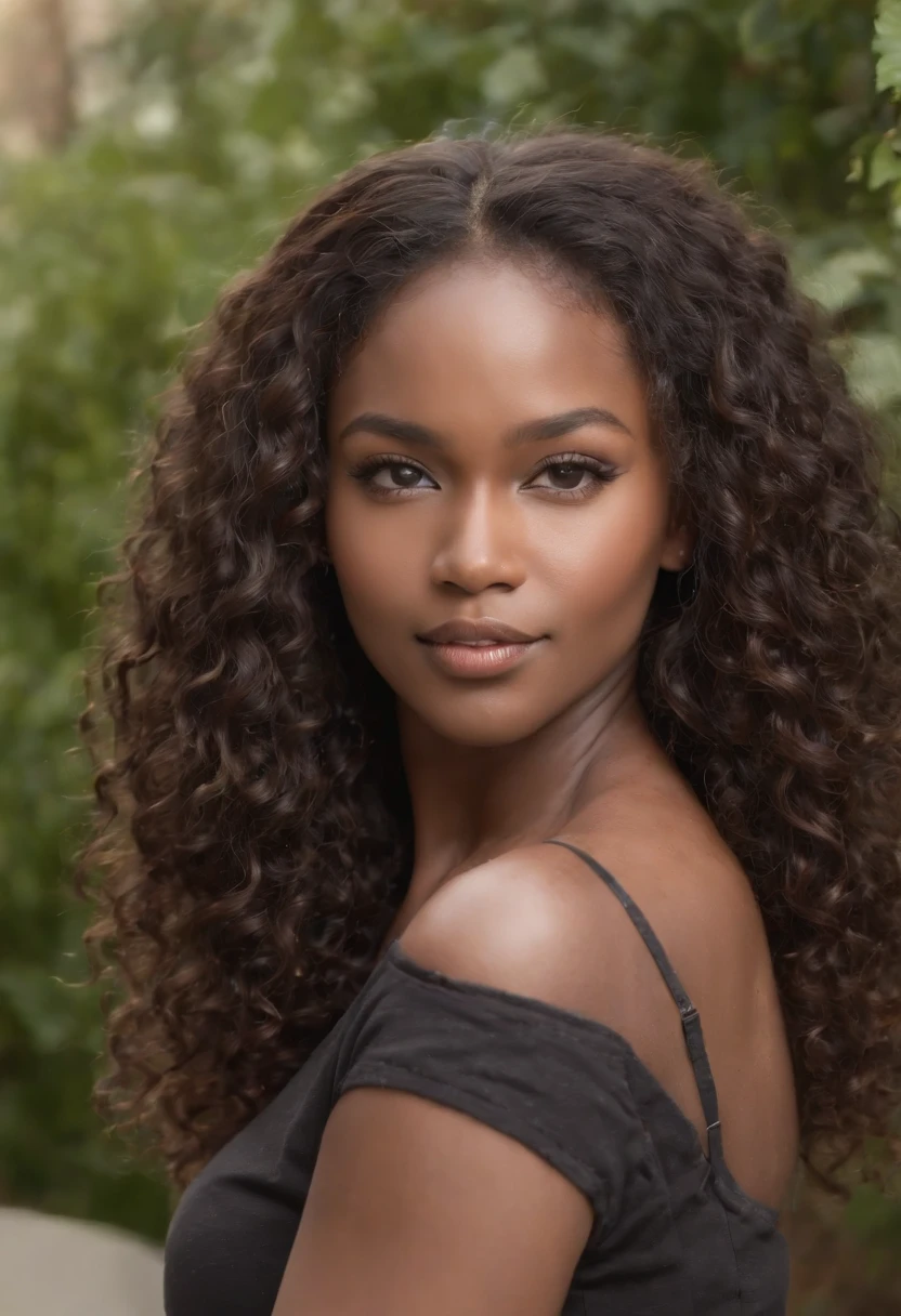 ((Dark African skin, Very deep ebony skin)), ((Its beauty is undeniable)), ((Excited cute face)), ((Hyper detailed perfect eyes,)), ((Pose mignonne)), ((Langue sortie)), ((Seductive )), sexy, (( Tight mesh shirt, shorts courts sexy)), ((African long curly hair afro ponytail,)), (( peau)), ((debout, Vue de face)), ((Touching her purse in a sexy pose)), ((dehors, Ville publique)), Sharp Focus CGI, photoreallistic, High detail, Realstic, Masterpiece, absurdes, Best quality, Hdr, High quality, high-definition, Extremely detailed, 8k wallpaper, Intricate details, 8K UHD, Full-HD, (photo realist:1.2), contraste, intense illumination, lighting cinematic, natural lighting, hard light, contre-jour, Illumination globale, occlusion ambiante
